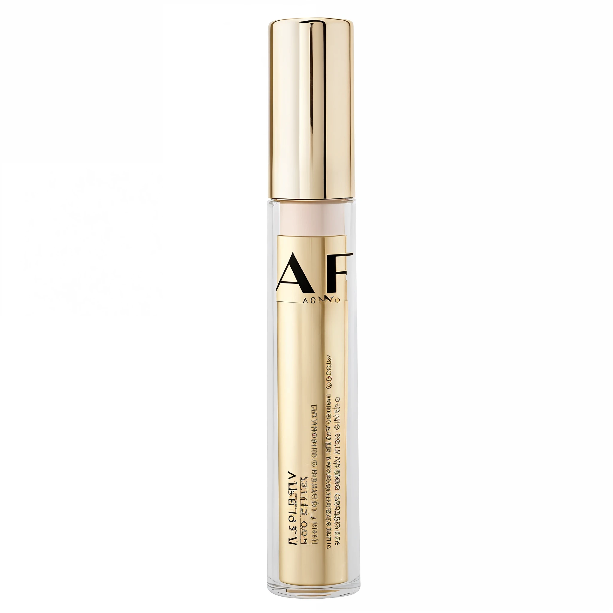 a bottle of a white and gold lip gloss, by Alfred Jensen, face, detailed af, 💋 💄 👠 👗, f / 3 2, f/2 8, femme, full face, fa, f / 2 0, afofuturism, afp, alf, autofocus, a blond, f / 2 4, a radiant, an art deco