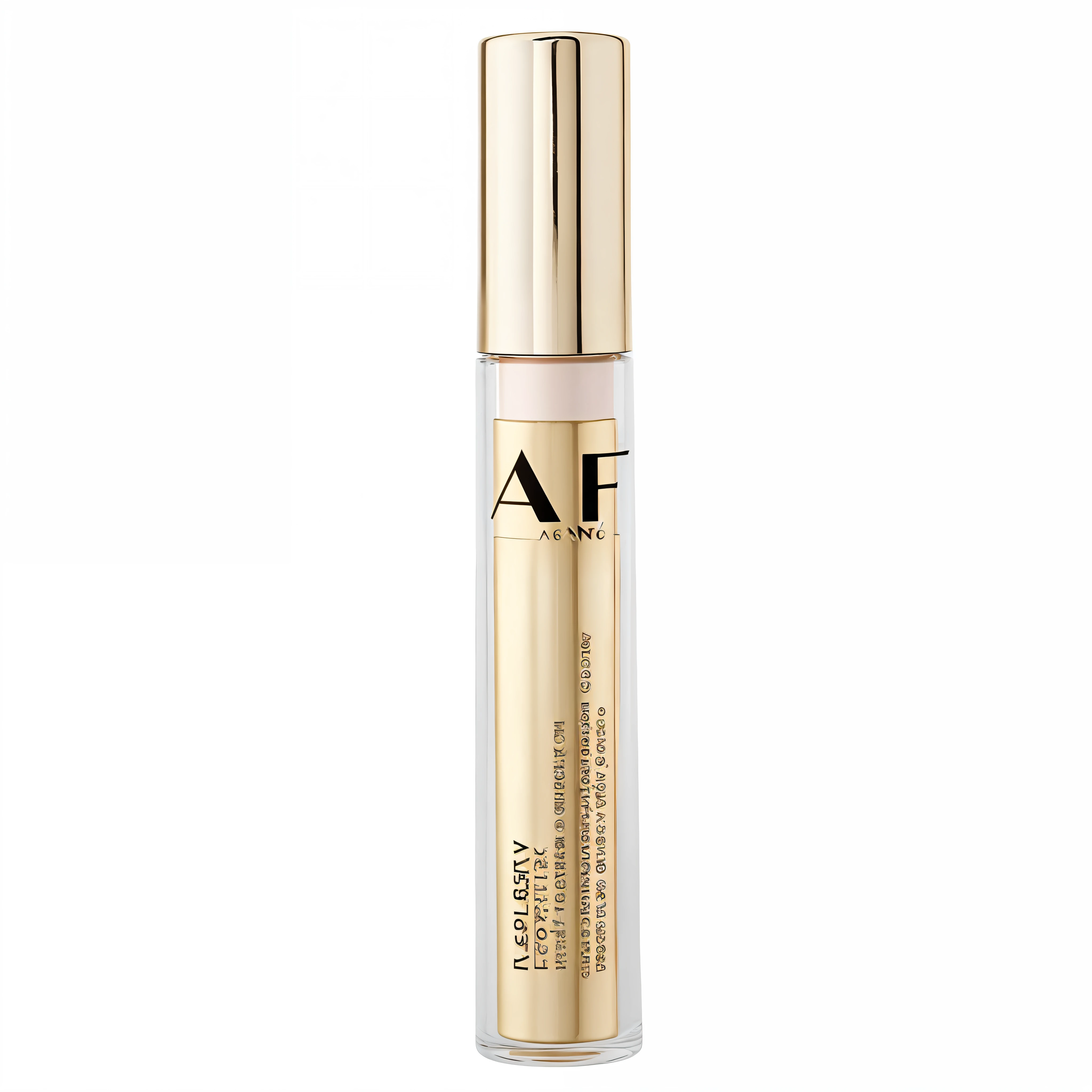 a bottle of a white and gold lip gloss, by Alfred Jensen, face, detailed af, 💋 💄 👠 👗, f / 3 2, f/2 8, femme, full face, fa, f / 2 0, afofuturism, afp, alf, autofocus, a blond, f / 2 4, a radiant, an art deco