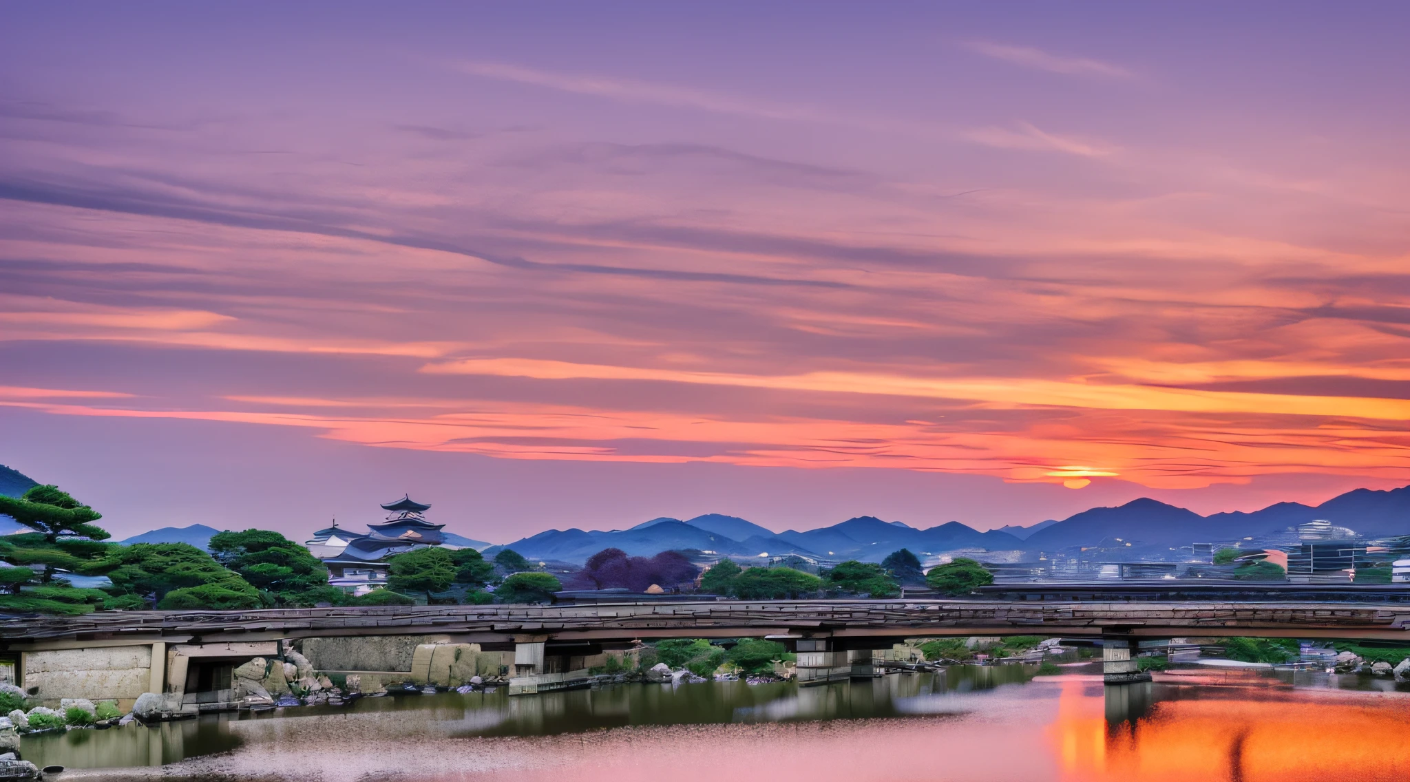 Kyoto sunset, high image quality, soft light, aperture priority auto F11 Shutter speed 1/200sec ISO100 --auto --s2