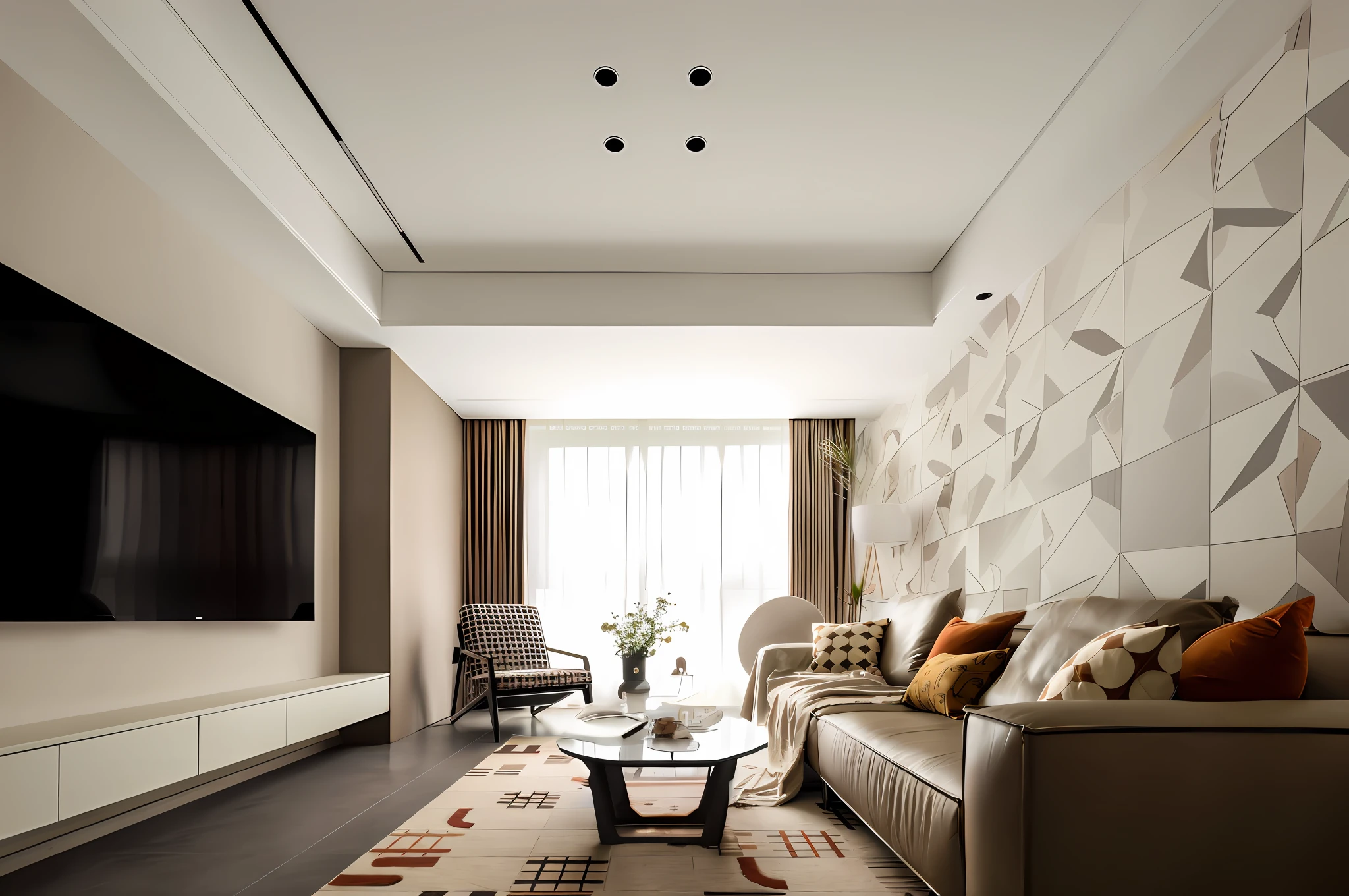 Geometric pattern wallpaper