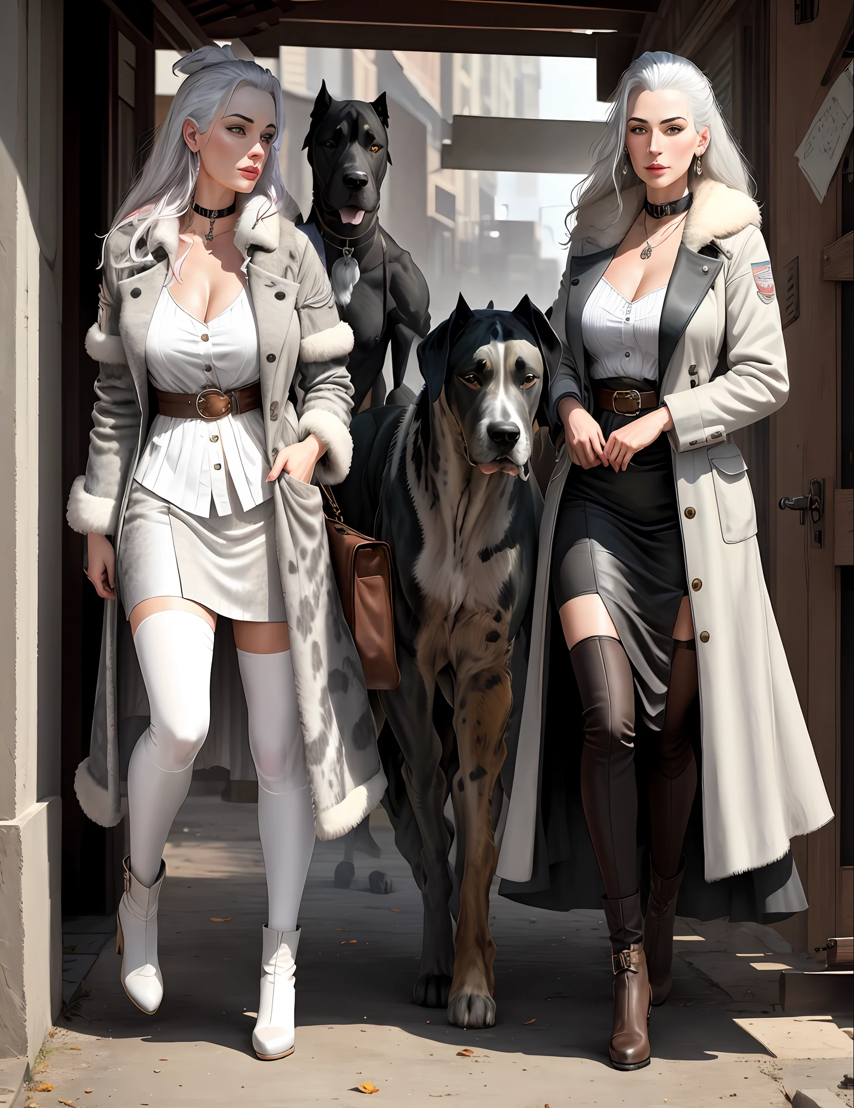 Great Dane female merle coat