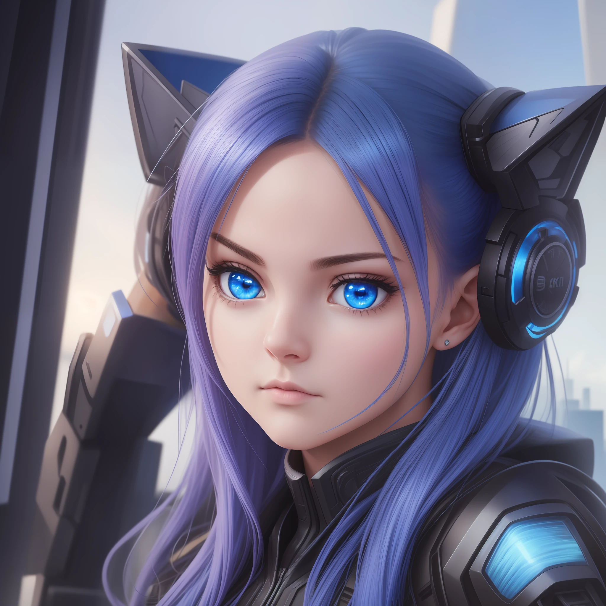 (8k, RAW photo, best quality, masterpiece: 1.2), (realistic, photo-realistic: 1.37), 1 girl, cute, blue eyes, (solo), detailed faceponytail, dramatic angle,
,office,looking at viewer,pov,cyberpunk,