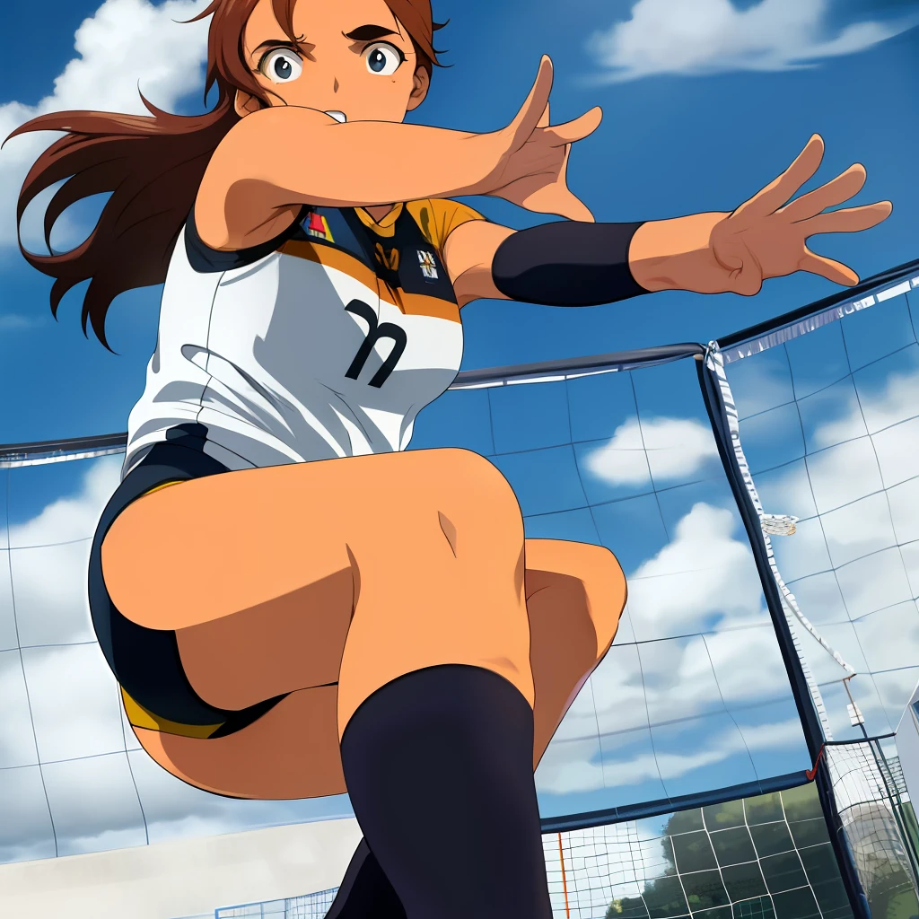 Marta playing volleyball