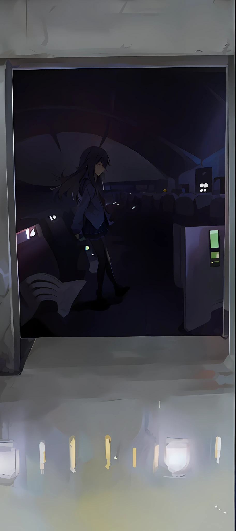 1girl, beautiful amazing anime girl, petite, facing audience, nervous, smiling, translucent. Digital art, masterpieces, best quality