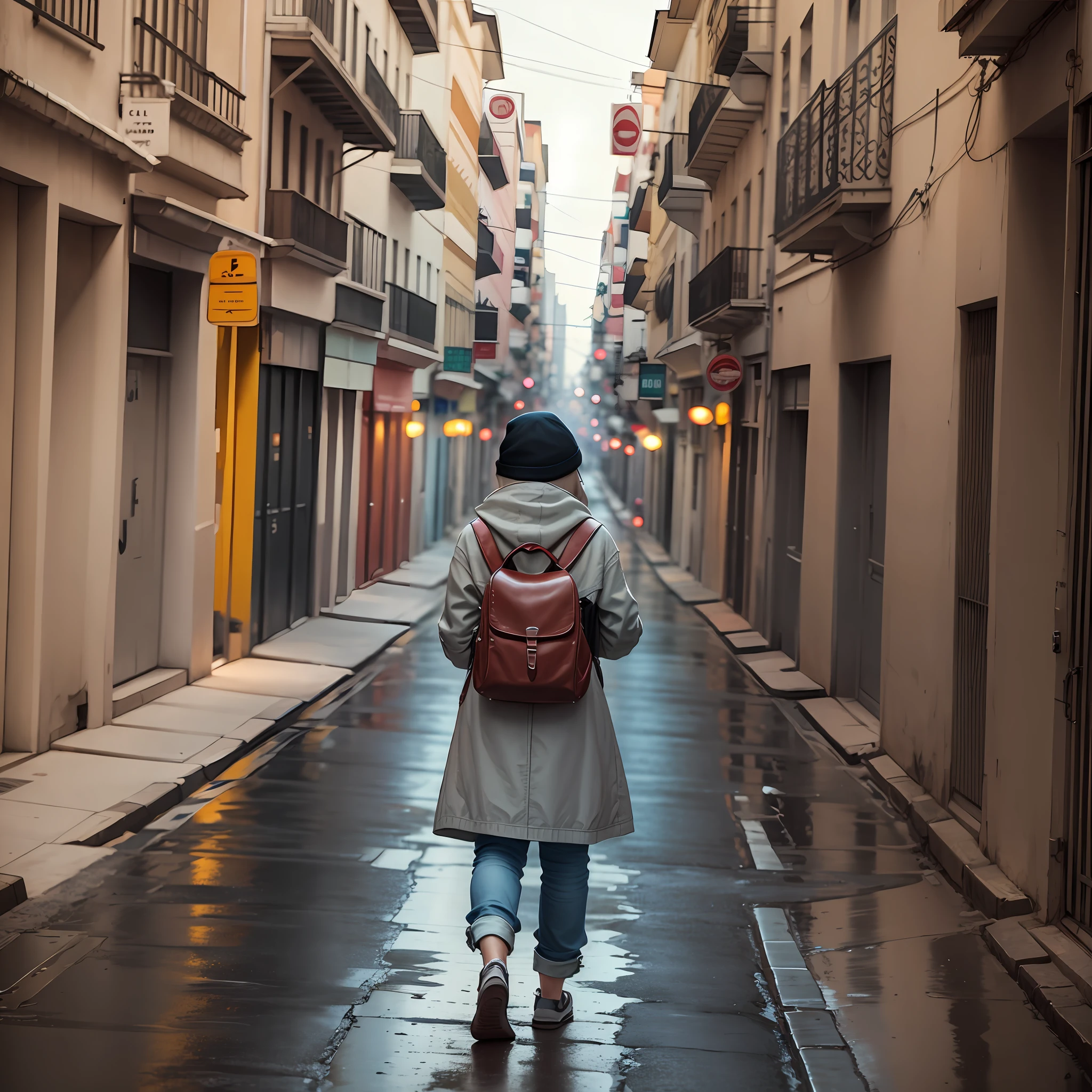 A person walks on the road --auto --s2