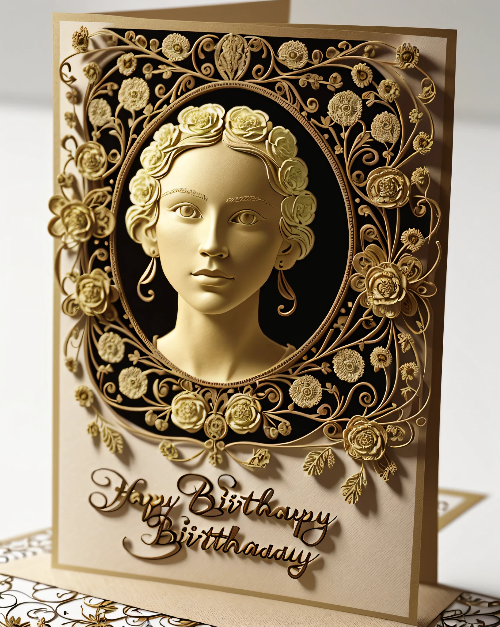 (masterpiece), (extremely intricate:1.3), (realistic), generate a realistic birthday card with beautiful flowers