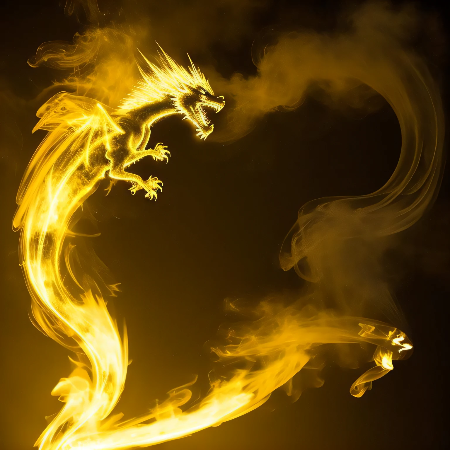 dragon of fire smoke