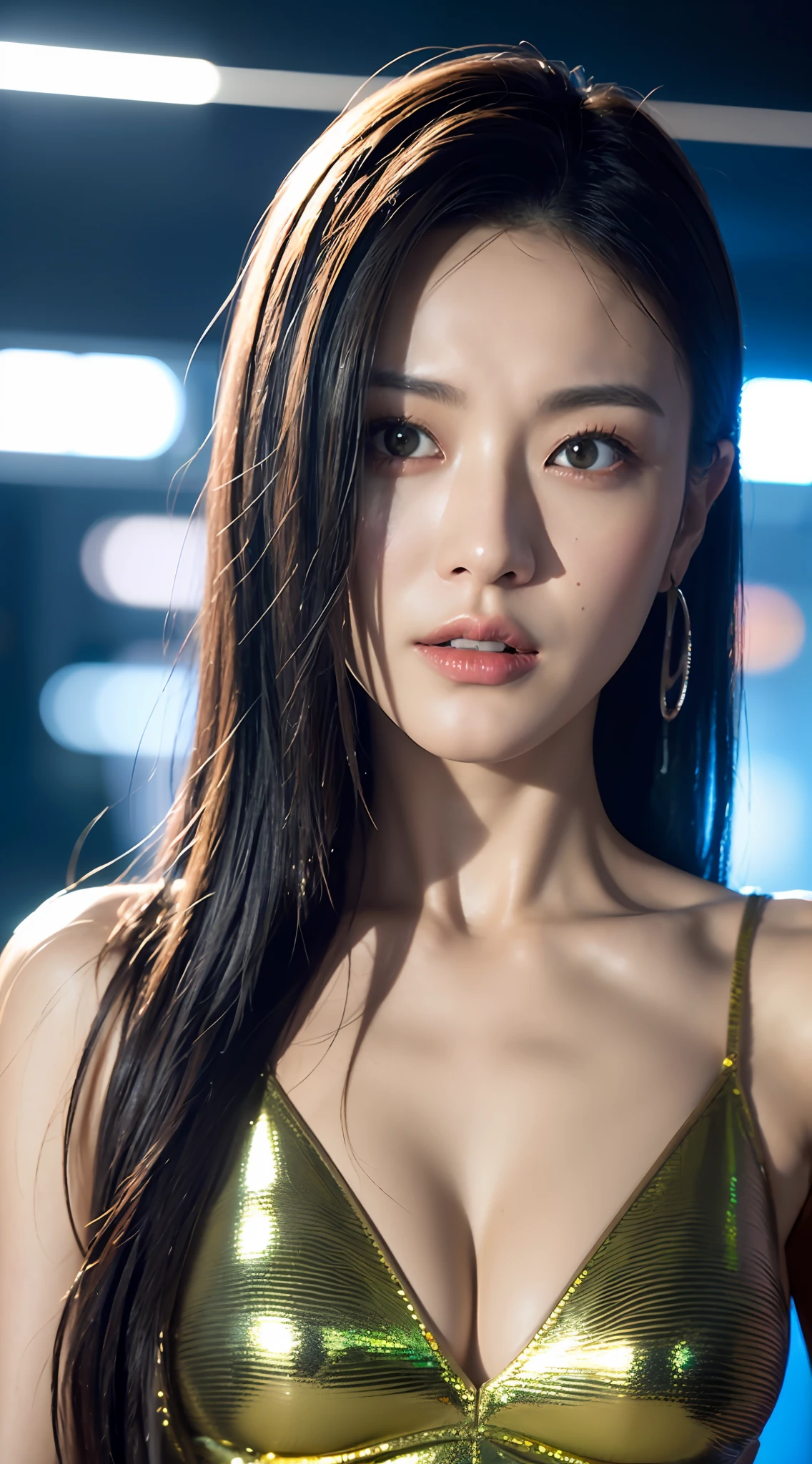 ((Best Quality)), (Masterpiece)), (Details:1.4), 3D, Beautiful Cyberpunk Woman Image,HDR (High Dynamic Range),Ray Tracing,NVIDIA RTX,Super Resolution,Unreal 5,Subsurface Scattering,PBR Texturing,Post-Processing,Anisotropic Filtering,Depth of Field,Maximum Clarity and Sharpness, Multi-layer textures, albedo and specular maps, surface shading, accurate simulation of light-material interactions, perfect proportions, octane rendering, two-tone lighting, wide aperture, low ISO, white balance, rule of thirds, 8K RAW, lower body ultra-fine, more aggressive, perfect human body, beautiful face