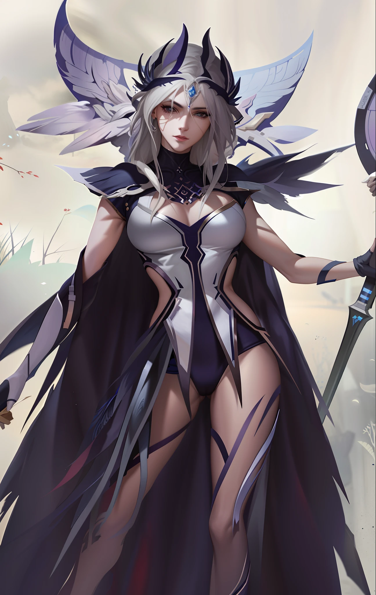 a close up of a woman in a costume holding a scythe, artgerm detailed, extremely detailed artgerm, concept art | artgerm, artgerm on artstation pixiv, dark sorceress full view, drawn in the style of artgerm, style artgerm, ig model | artgerm, artgerm style