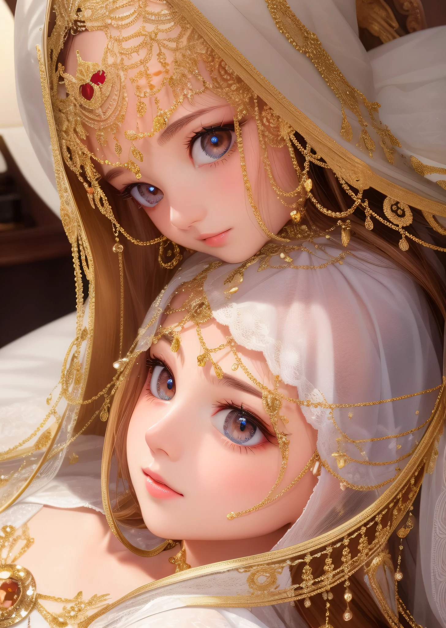 High quality, perfect masterpiece, global softness, shiny and dreamy pupils, plus side lighting, beautiful and detailed eyes and face, making cute girls more real smooth skin and facial radiance.