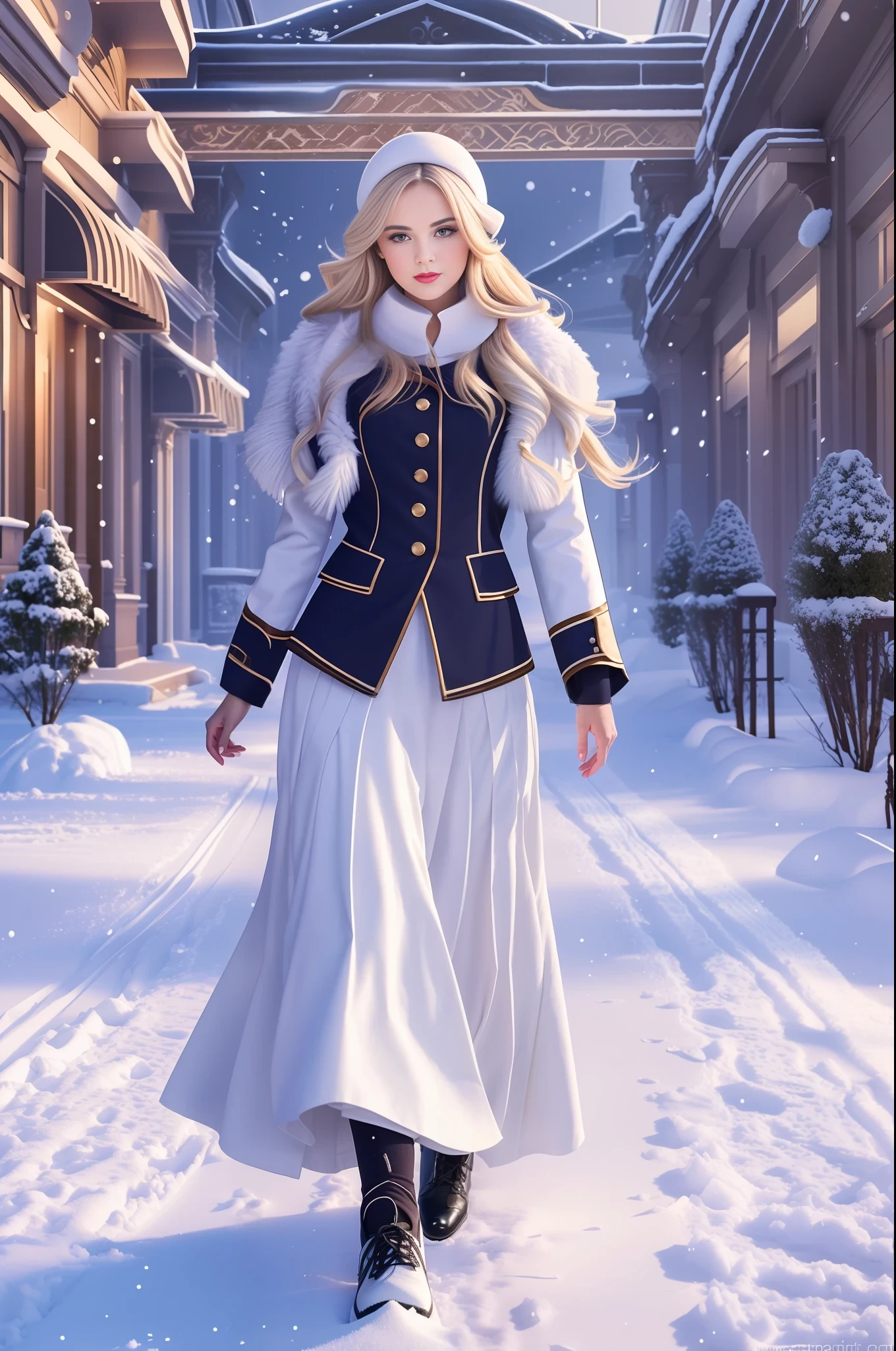 a woman in a white coat and white tights posing for a picture, elegant suit, wearing an elegant outfit, wearing wool suit, elegant lady, wearing jacket and skirt, dressed like in the 1940s, catalog photo, classic style, modestly dressed, wearing fashion suit, fully dressed, elegant style, girl in a suit, luxurious suit, woman model