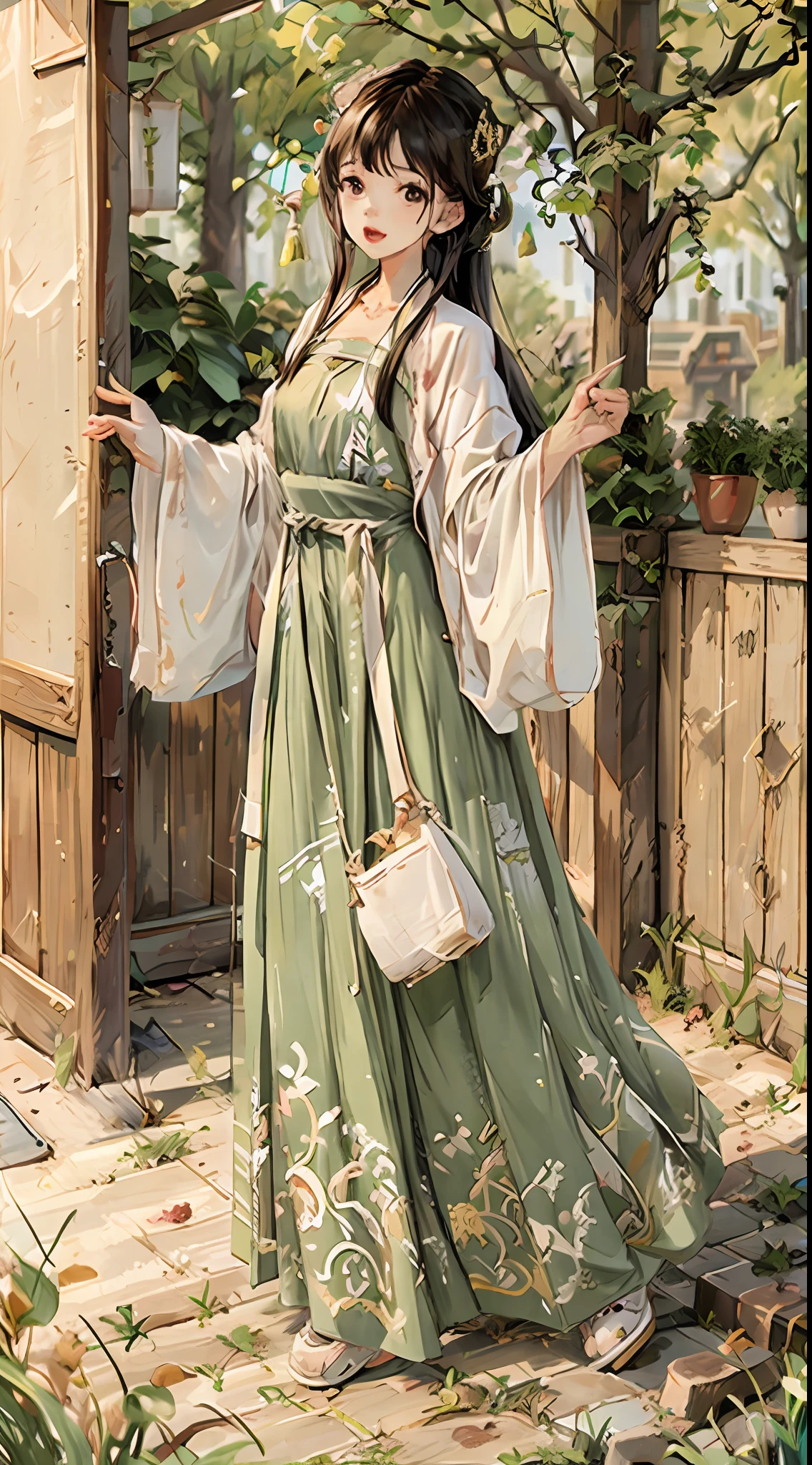 Maiden, surprised, market,