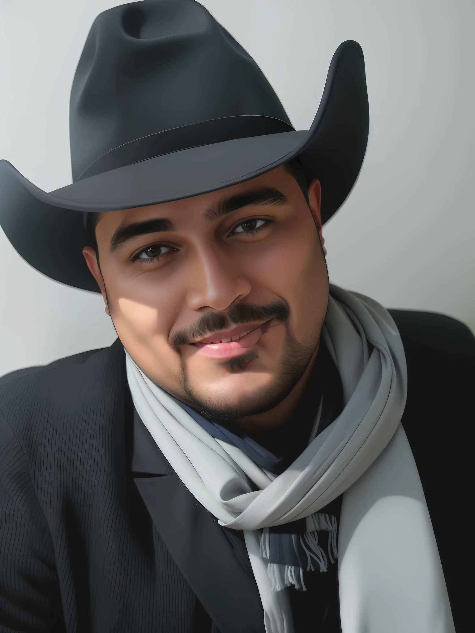 there is a man wearing a hat and scarf posing for a picture, carlos ortega elizalde, eloy morales, heraldo ortega, victor maristane, salustiano garcia cruz, andres rios, mario martinez, david villegas, juan jose serrano, danilo torres, julian calle, luis nieves sr, julio lacerda, pablo olivera