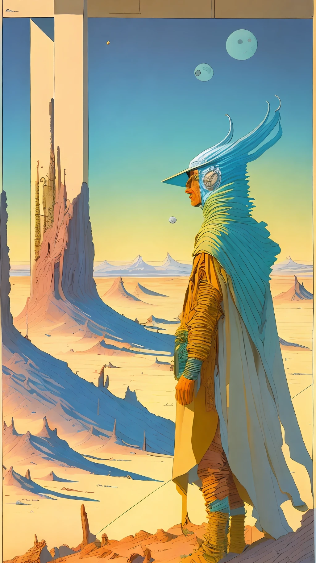 A painting by Moebius Jean Giraud