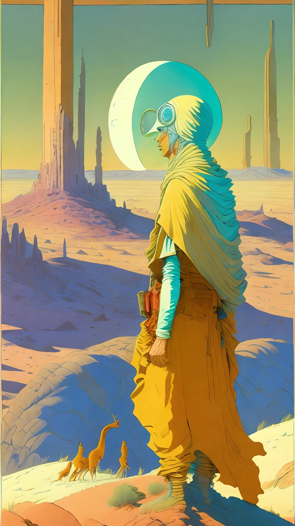 A painting by Moebius Jean Giraud