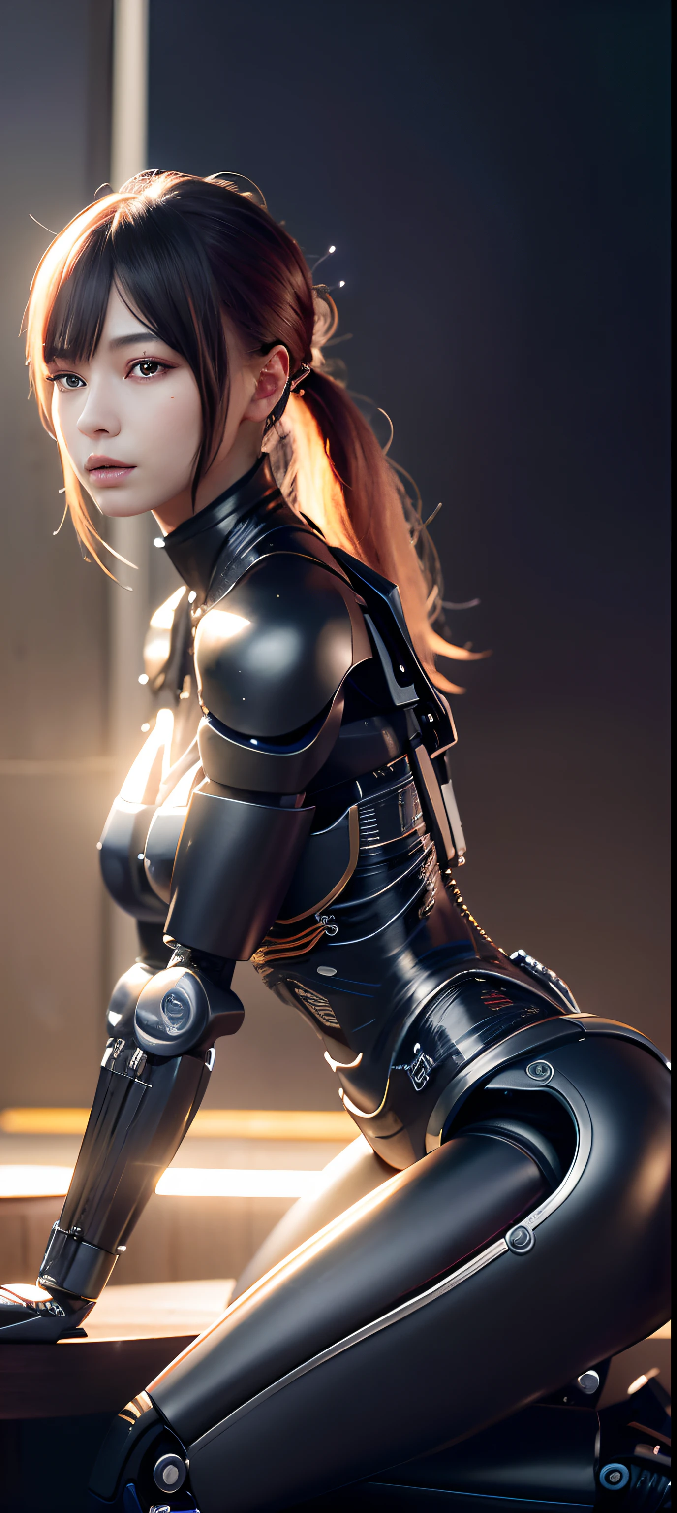 Intricate 3d rendering of highly detailed beautiful ceramic silhouette female robot face, robot, robot part, 150 mm, beautiful studio soft light, rim light, vibrant details, luxurious cyberpunk, lace, surreal, anatomy, facial muscles, cables wires, microchip, elegant, beautiful background, octane rendering, HR Giger style, 8k, best quality, masterpiece, illustration, very delicate and beautiful, very detailed, CG, unity, wallpaper , (fidelity, fidelity: 1.37), amazing, fine detail, masterpiece, best quality, official art, very detailed cg unity 8k wallpaper, absurd, unbelievably absurd, robot, silver helmet, full body, sitting write