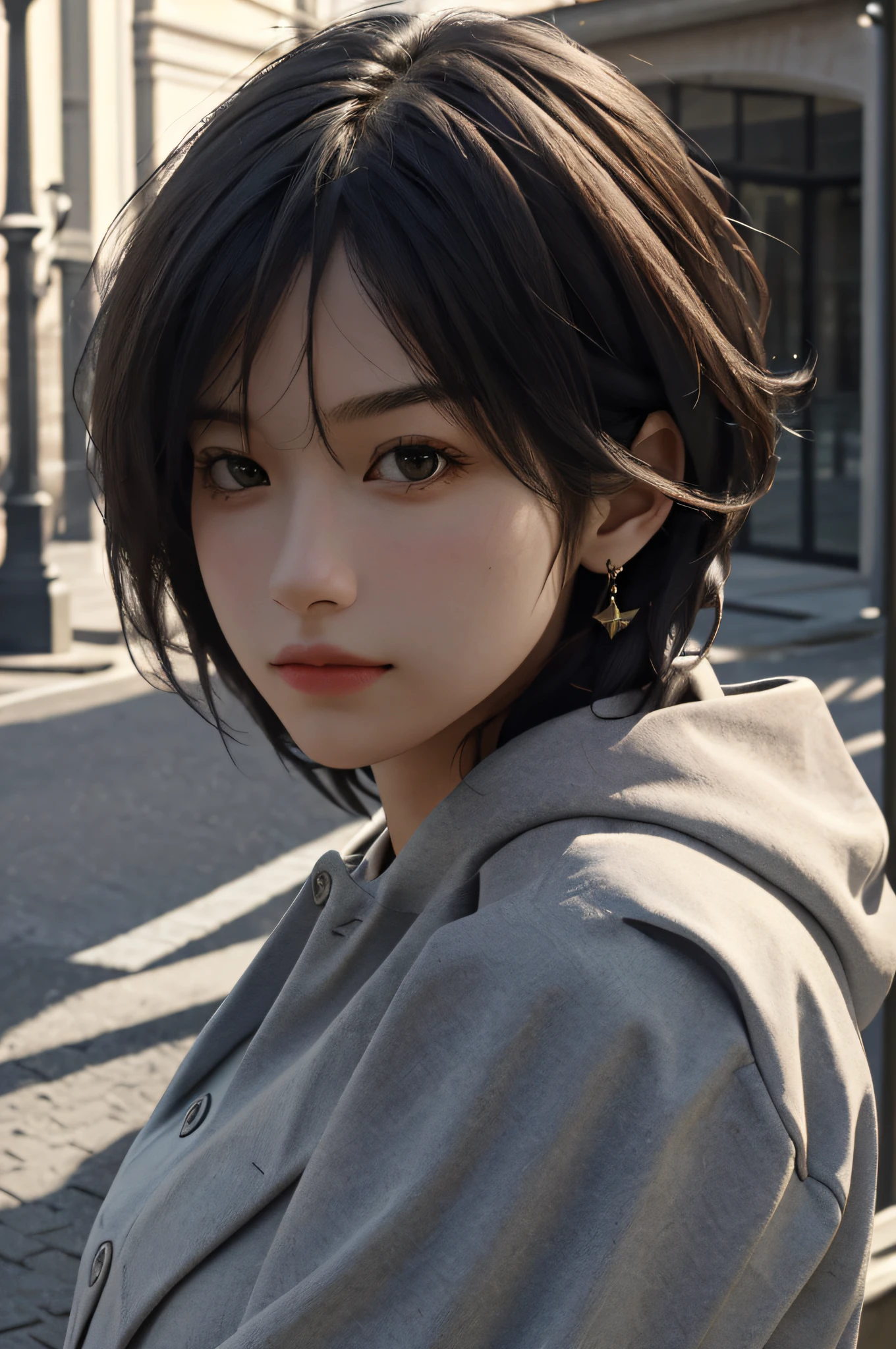 Best quality,masterpiece,ultra high res,(photorealistic:1.4),1girl,shoulder,charming,Looking at the camera,