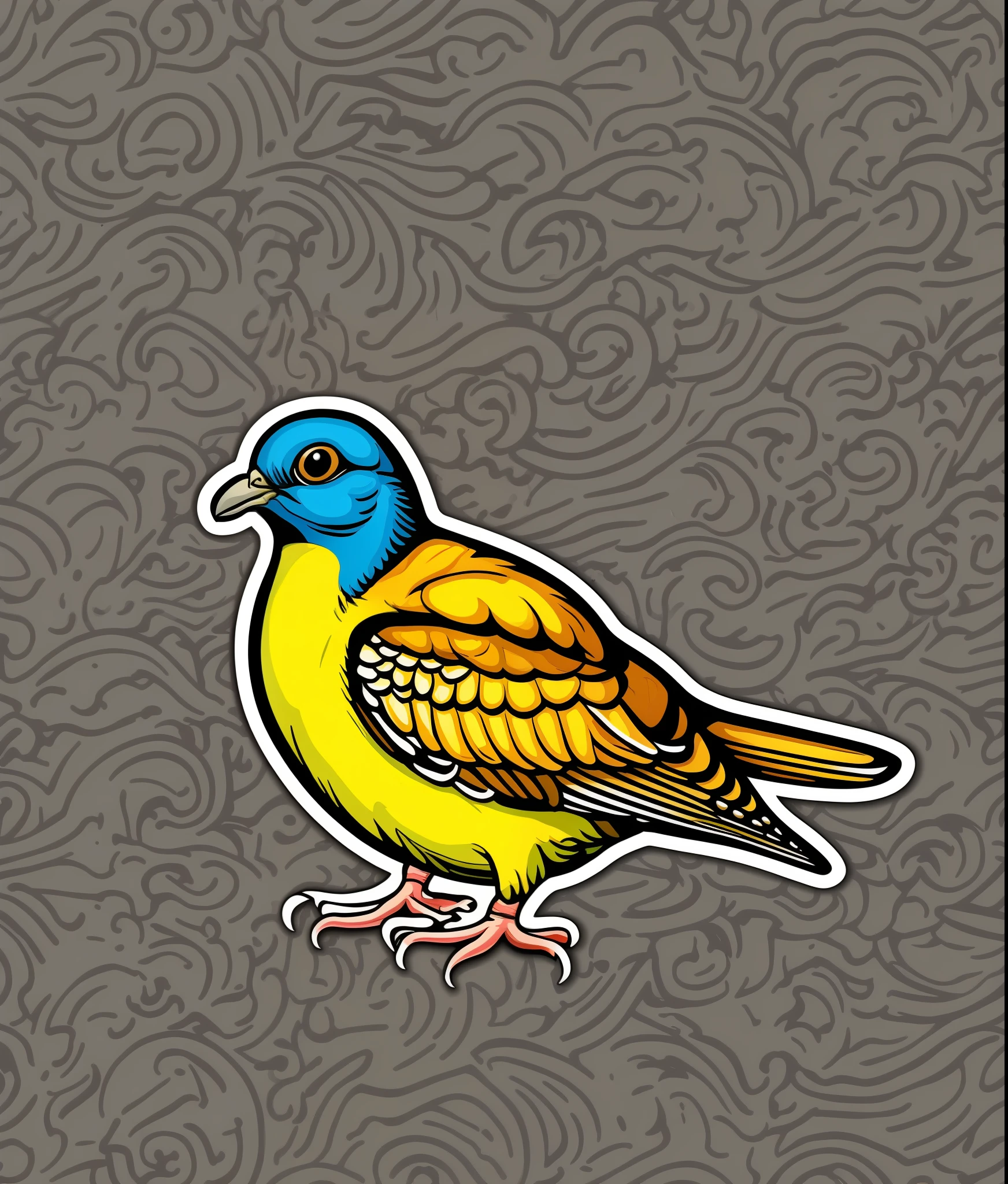 Turtledove, colorful, vintage style, (T-shirt design), realistic volumetric light of a masterpiece