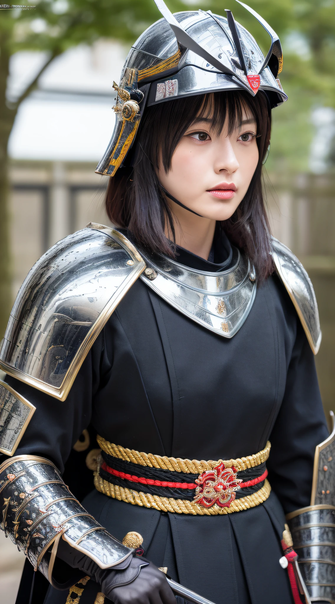 (8k high quality masterpiece, sexy female G cup 1 person: 1.3, black perspective: 1.1, super detailed face, double eyelids, 25 years old, bondage, transparent underwear, Sengoku samurai, castle, castle, Edo castle, Azuchi Castle, Himeji Castle, dejin, 戰, Okehazama battle, armor helmet, samurai, shogun, ronin, stroked chest, open leg), wearing helmet, cosplay, high leg, samurai, armor, armor, sword, Japan helmet, armor helmet, helmet celebration, oda nobunaga, Sengoku, Warlord, Takeda Shingen, Date Masamune, Samurai, lacquered,