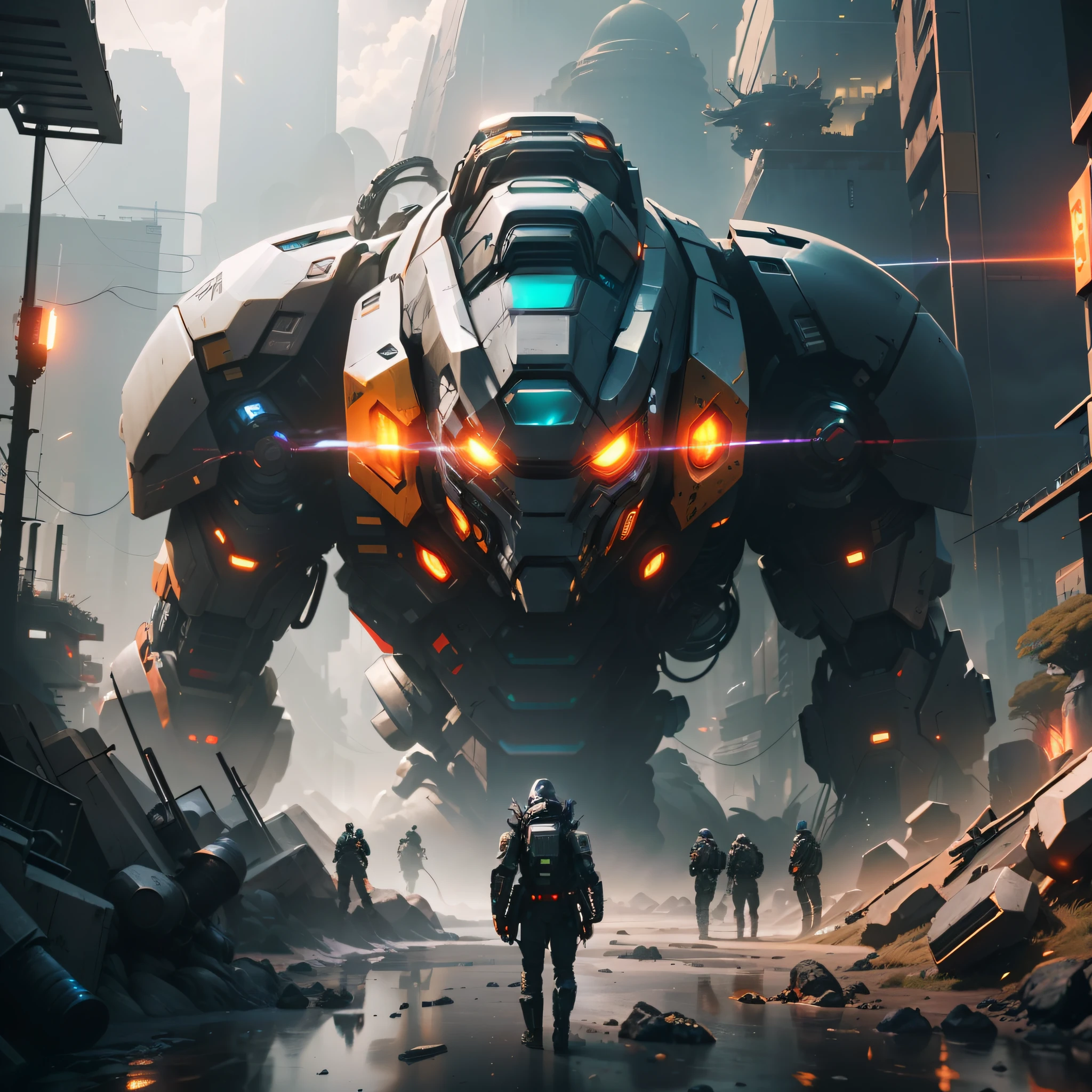 ((Best quality)), ((masterpiece)), (highly detailed:1.3), In a sprawling cyberpunk metropolis, dominated by towering skyscrapers and neon-lit alleys, a dystopian mega corporation known as OmniCorp reigns supreme. OmniCorp, driven by insatiable greed and power, has ventured beyond Earth's boundaries to exploit the vast resources of near-earth objects (NEOs) in a relentless pursuit of profit.Set in a gritty future, where the line between humanity and technology blurs, your images will depict the dark and ruthless world of NEO asteroid mining. Explore the juxtaposition of high-tech machinery, advanced robotics, and human labor as they collaborate to extract precious minerals and resources from the cold depths of space.Capture the scenes of colossal mining rigs, suspended in zero-gravity, relentlessly drilling into massive NEOs, their mechanical arms piercing through the rocky exterior. Show the workers, adorned in cybernetic suits, braving the harsh conditions of space to harvest the valuable ores, their faces obscured by gas masks and reflective visors.Amidst the cold and desolate asteroids, reveal the towering presence of the OmniCorp headquarters—a monolithic structure that casts a shadow over the workers below. Showcase the opulent offices and boardrooms, where executives make decisions that shape the destiny of both the company and the exploited masses.But beneath the shiny veneer of corporate power, unveil the simmering rebellion of the oppressed. Depict the clandestine activities of underground resistance movements, fighting against OmniCorp's iron grip on society. Show their covert operations, hacking into the corporation's networks, and plotting to expose its dark secrets.Incorporate elements of advanced technology, cybernetic enhancements, holographic displays, and augmented reality overlays to accentuate the cyberpunk atmosphere. Explore the contrast between the bleak and polluted cityscape and the infinite expanse of space, emphasizing the impact of humanity's insatiable appetite for resources.Ultimately, your series of images should evoke a sense of dystopian grandeur, showcasing the clash between corporate dominance, human resilience, and the fragile balance between man and machine in a world teetering on the edge of chaos.Let the cyberpunk aesthetics blend with the high-stakes world of asteroid mining, allowing your imagination to transport viewers to a future where the line between dreams and nightmares is blurred,HDR (High Dynamic Range),Ray Tracing,NVIDIA RTX,Super-Resolution,Unreal 5,Subsurface scattering,PBR Texturing,Post-processing,Anisotropic Filtering,Depth-of-field,Maximum clarity and sharpness,Multi-layered textures,Albedo and Specular maps,Surface shading,Accurate simulation of light-material interaction,Perfect proportions,Octane Render,Two-tone lighting,Low ISO,White balance,Rule of thirds,Wide aperature,8K RAW,Efficient Sub-Pixel,sub-pixel convolution,luminescent particles