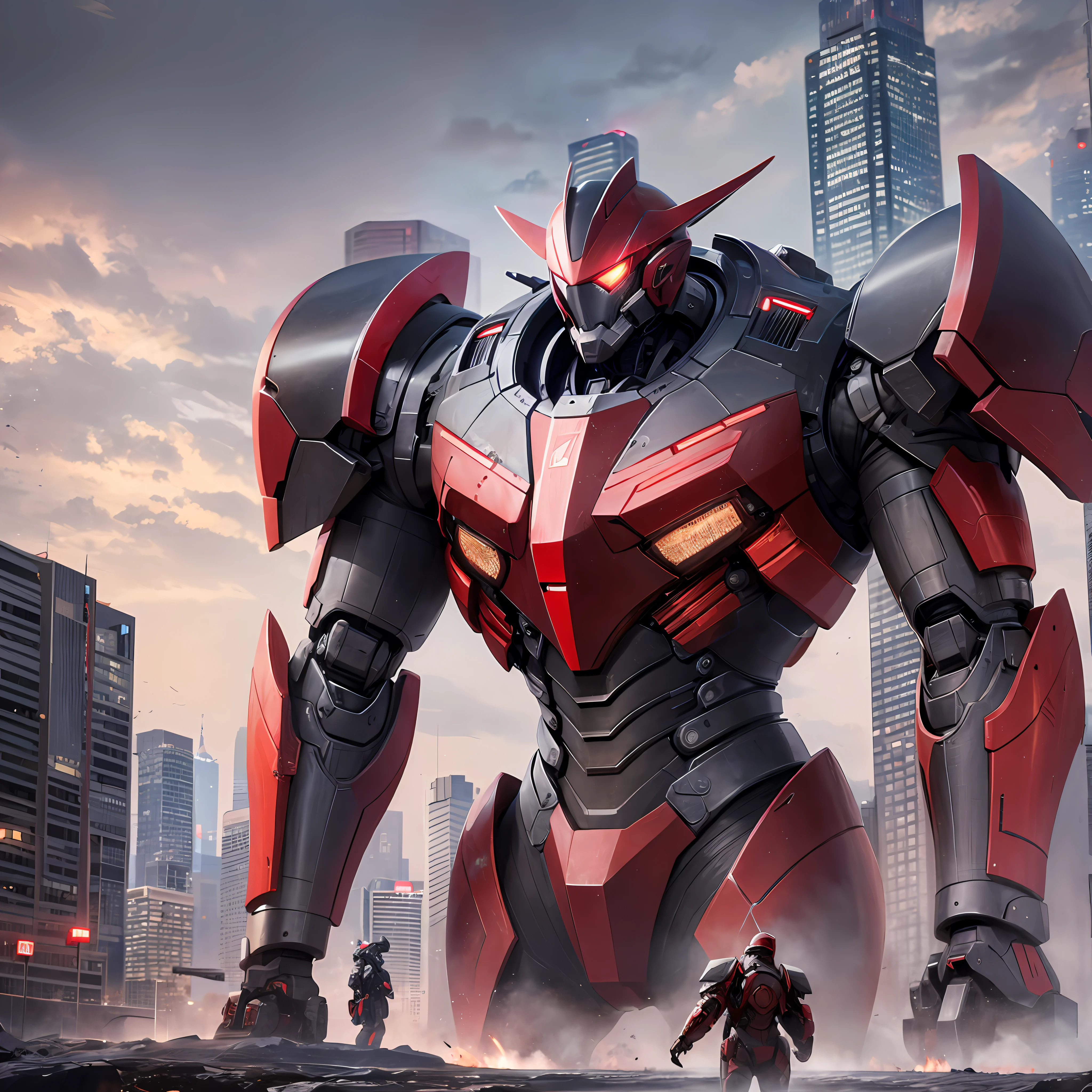 A mech, red, Pacific Rim