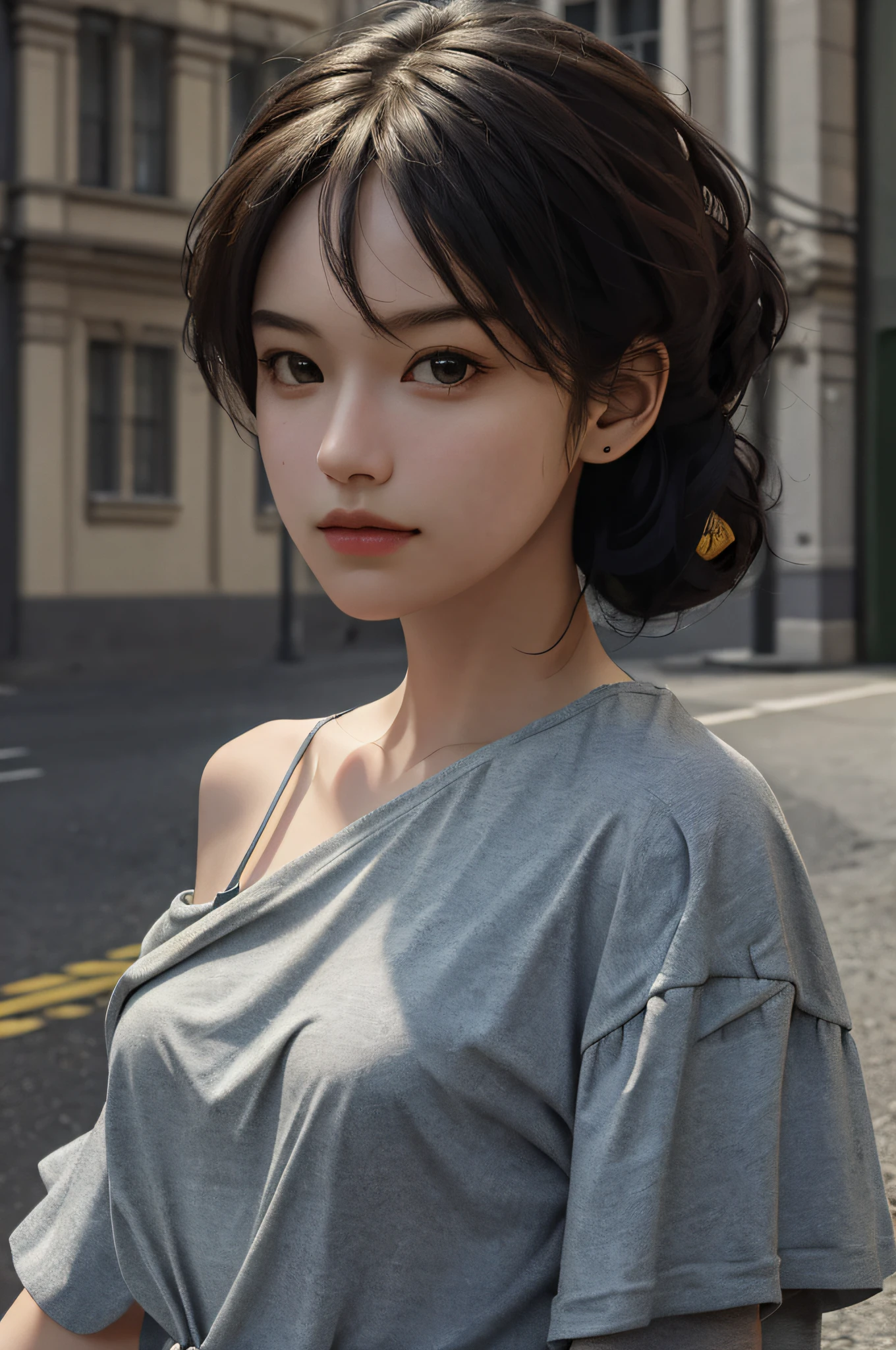 Best quality,masterpiece,ultra high res,(photorealistic:1.4),1girl,shoulder,charming,Looking at the camera,