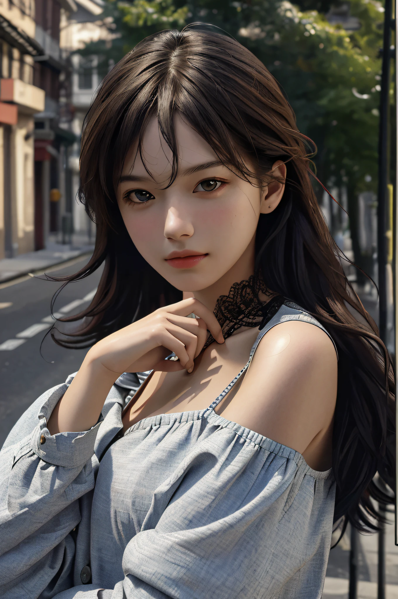 Best quality,masterpiece,ultra high res,(photorealistic:1.4),1girl,shoulder,charming,Looking at the camera,