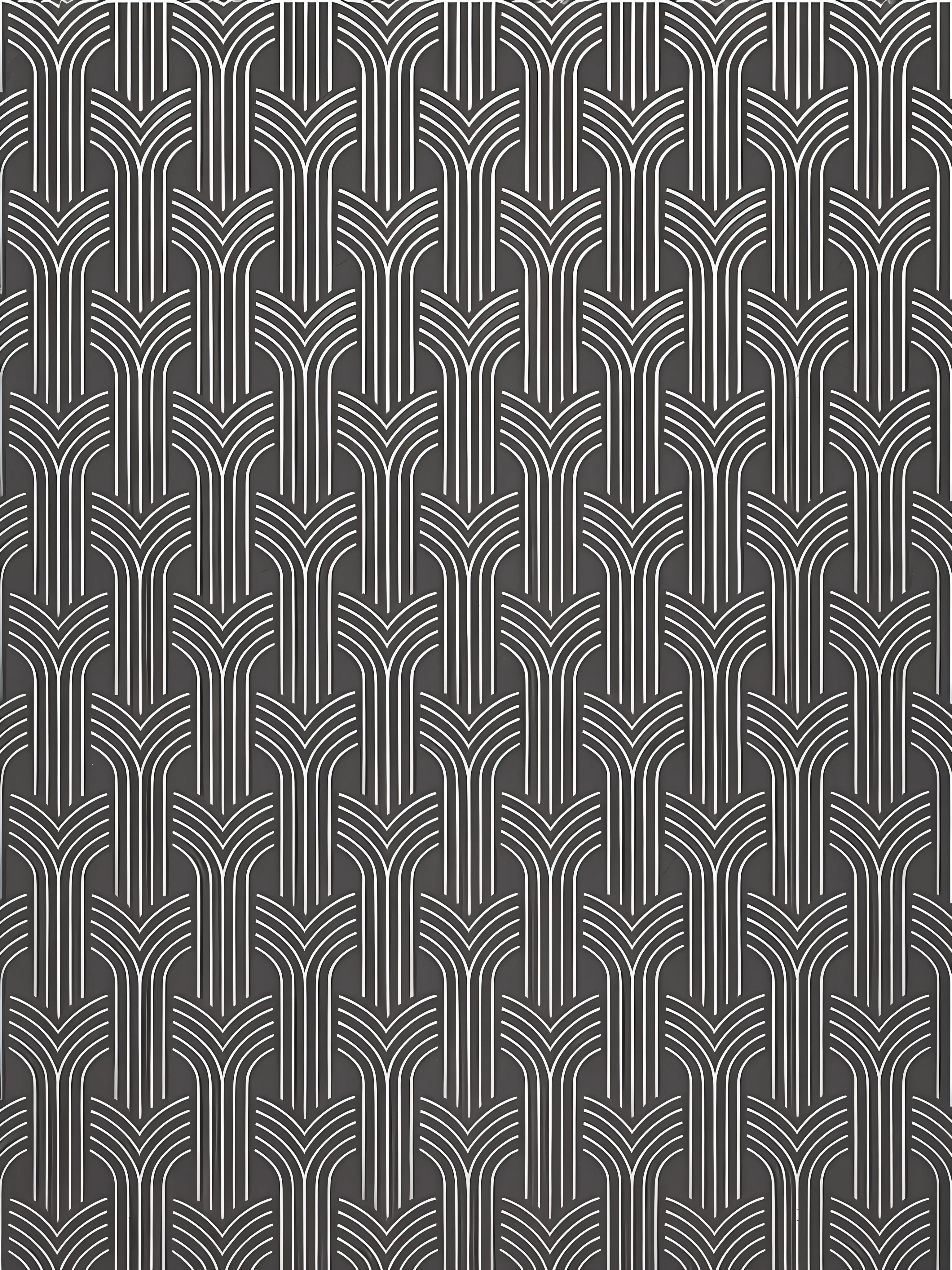 a black and white wallpaper with a pattern of wavy lines, art deco pattern, art deco stripe pattern, art deco patterns, intricate art deco patterns, art deco background, art deco intricate ripples, metallic patterns, geometric art deco, background art deco palace, art deco motifs, ( art deco ), art deco design, ebony art deco, abstract pattern, geometric wallpaper --auto --s2