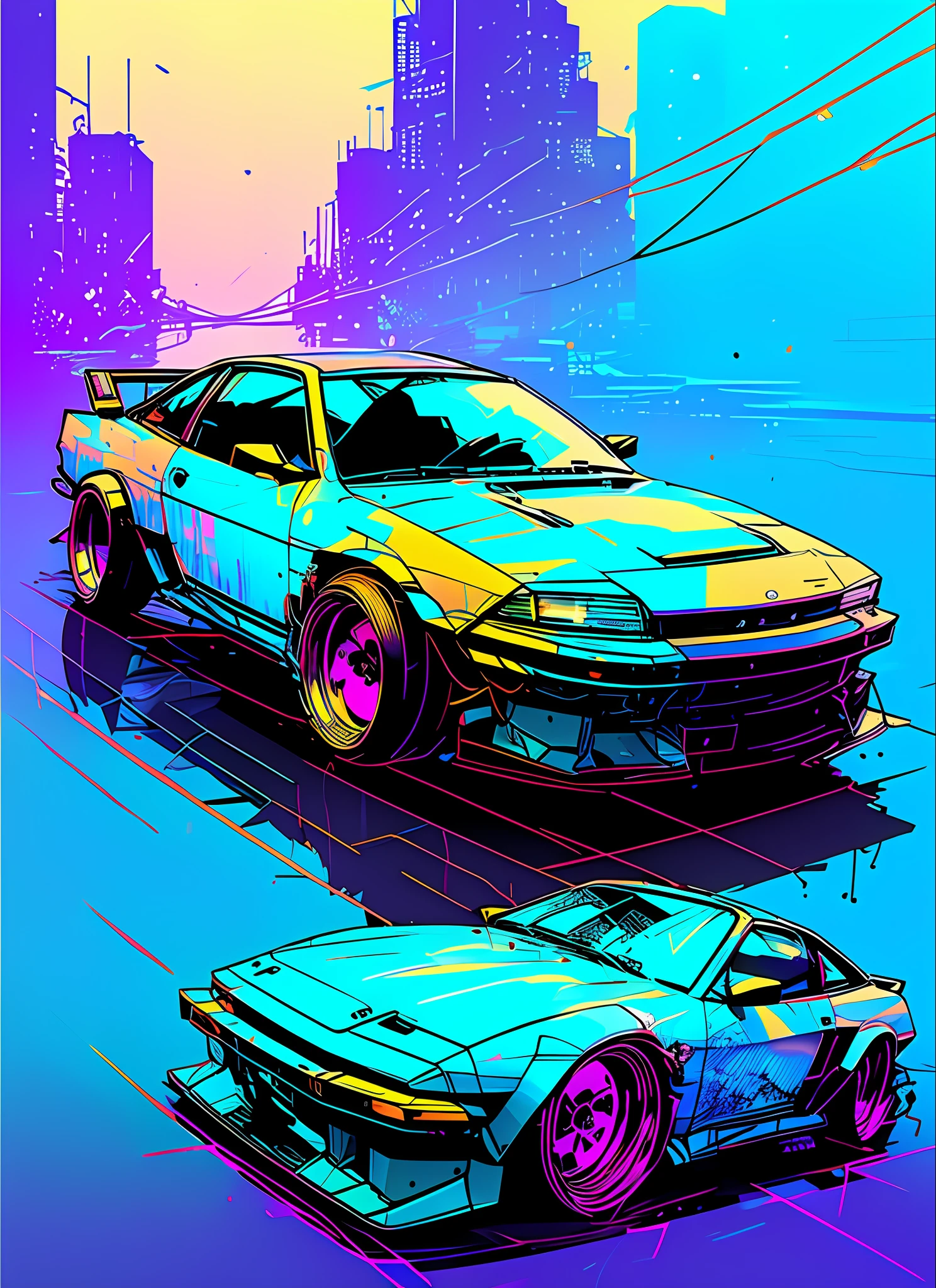nvinkpunk, award winning photo of a blue canoe, paint splashes, splatter, outrun, vaporware, cell shaded, (octane render:1), trending on artstation, highly detailed, fine detail, intricate