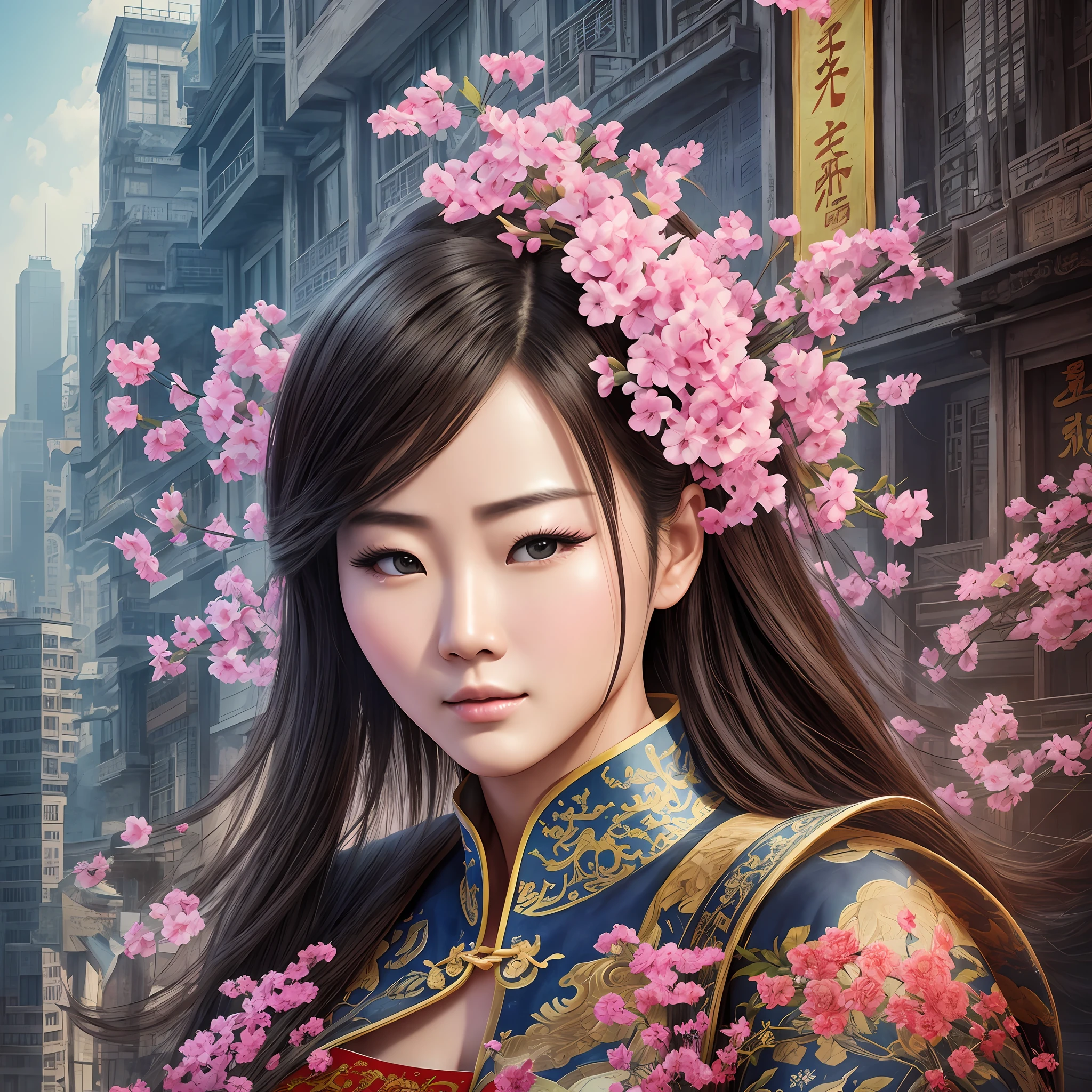 China's most beautiful woman, hyper-realistic poster, movie texture --auto --s2