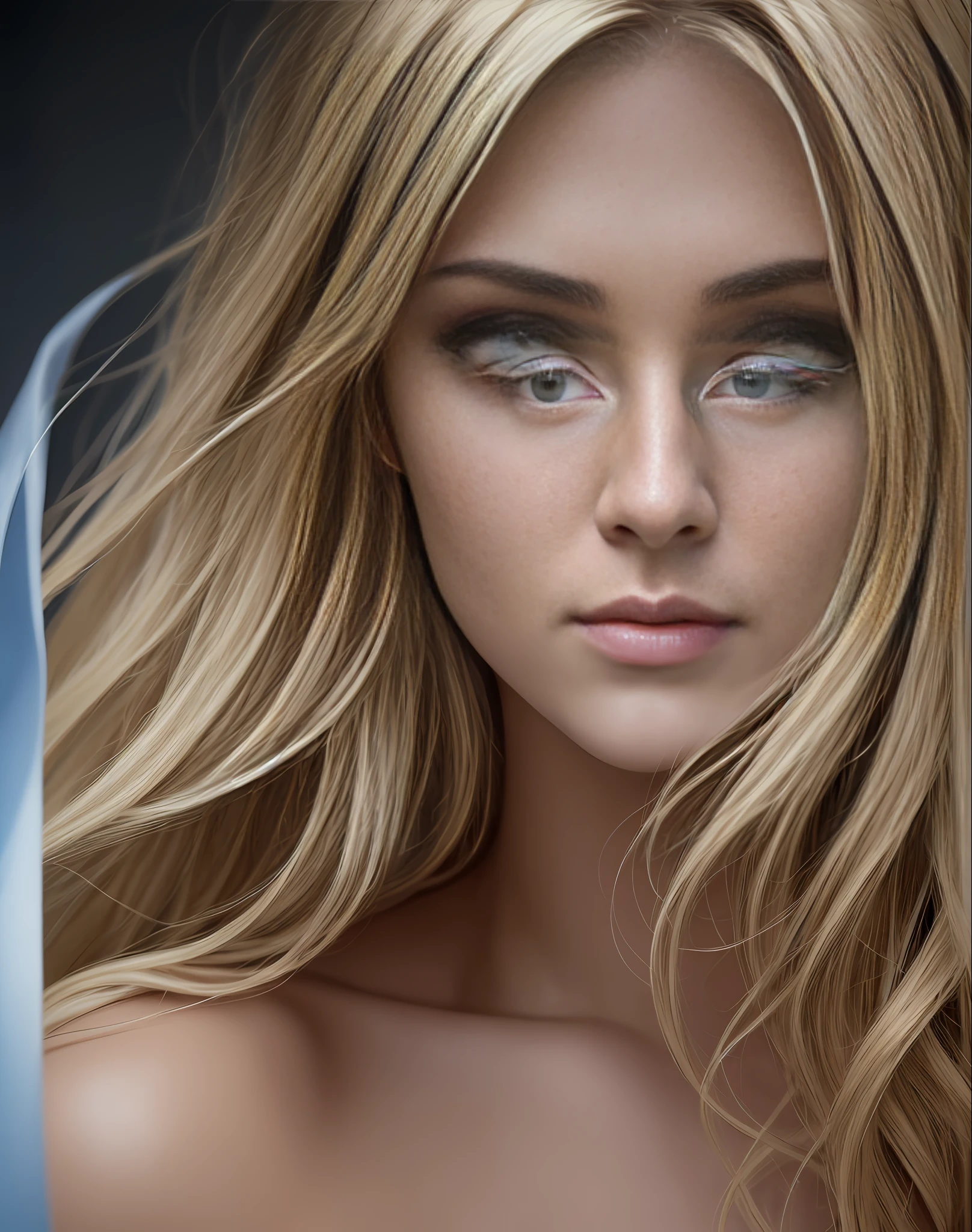 Masterpiece, absurdres,award winning photo, extremely detailed, amazing, fine detail, extremely detailed eyes and face, by lee jeffries nikon d850 film stock photograph 4 kodak portra 400 camera f1.6 lens rich colors hyper realistic lifelike texture dramatic lighting unrealengine trending on artstation cinestill 800 tungsten, beautiful rud_woman, a woman with long blond hair and blue eyes ,perfect rud_face, perfect rud_body