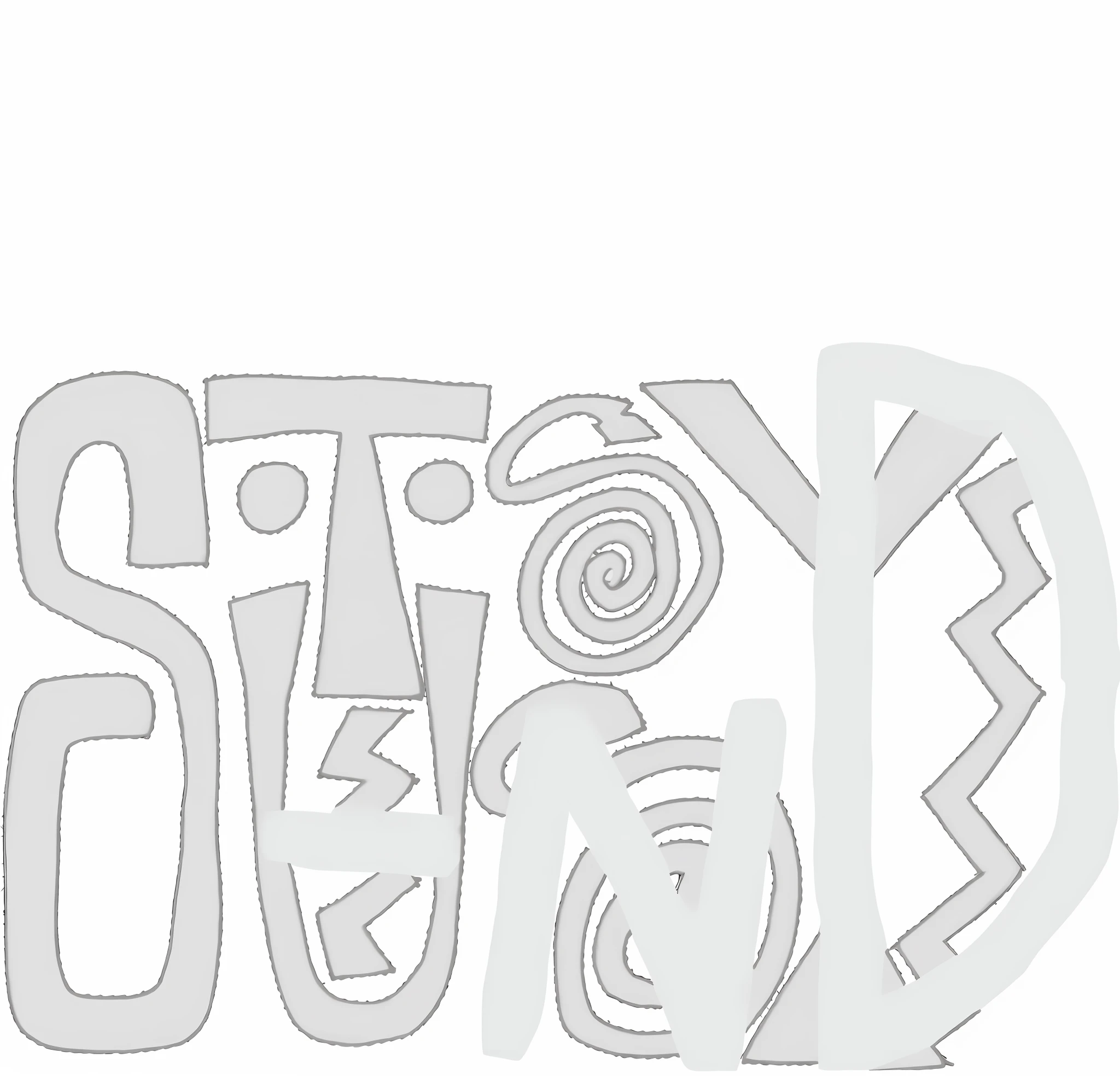 there is a black and white photo of a stop sign, stinky, stupid, syd, slend body, stand, studio bind, stylized bold outline, stuning, story art, logo art, turnaround, inspired by Nyuju Stumpy Brown, stylised comic art, funny jumbled letters, in style of stanley donwood, stylized stl