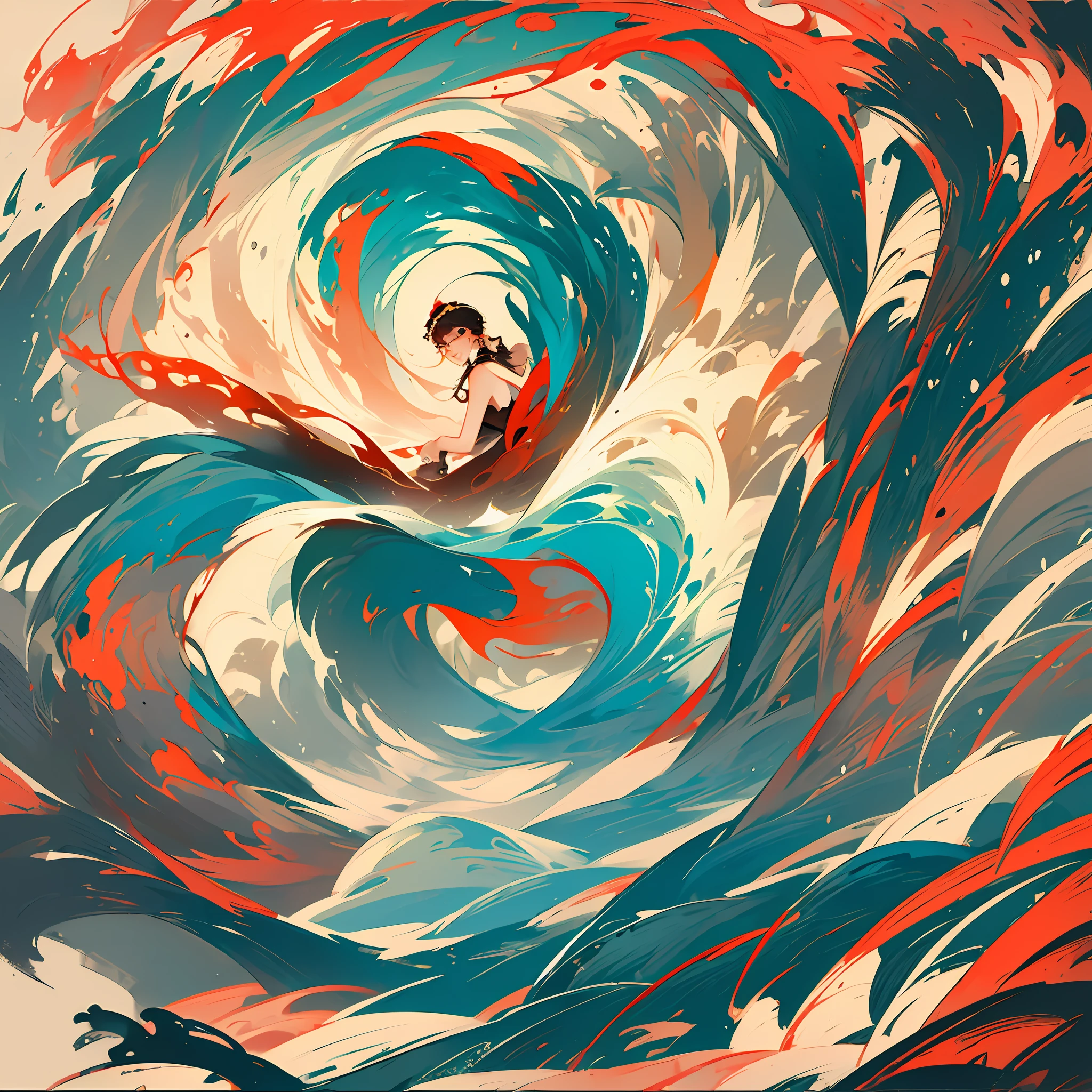 loong _lora:1.2, loong, golden eyes,inkstyle232:0.6, zydink, monochrome, ink sketch, sea, wave, (abstract ink splash:1.4) --auto --s2