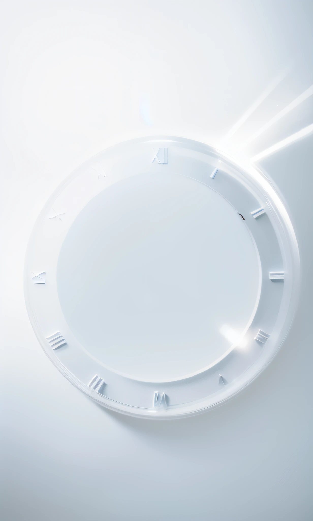 there is a clock on the wall with a circular design, infinite space clock background, round background, transparent glass surfaces, background is white and blank, time vortex in the background, frozen time effect, glass cover, on simple background, translucent glass shine, transparent backround, luminous halo, light white background, silver background, transparency glass, ultra clear material