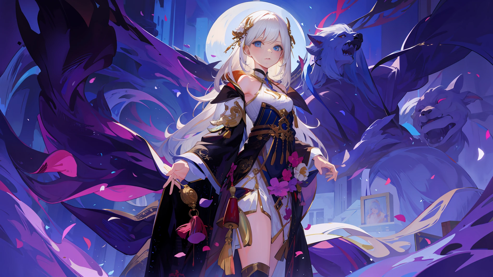 White-haired girl, antique