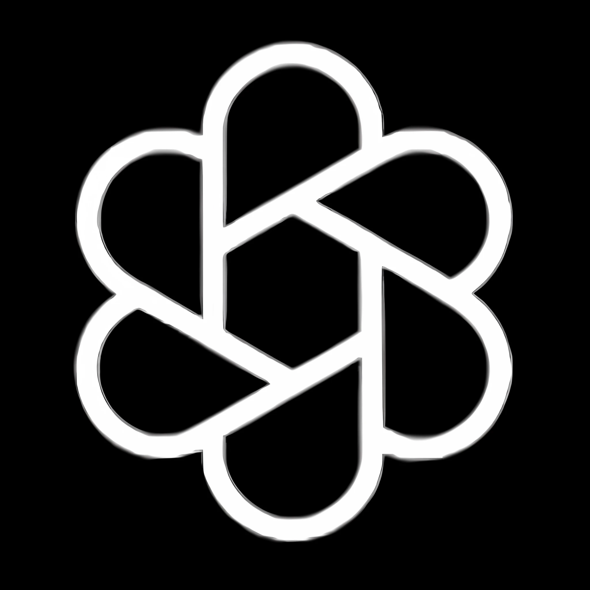 the logo of the company, celtic knot, symmetrical logo, black and white logo, celtic knots, mathematical interlocking, intricate mathematical shape, wikimedia commons, iconic logo symbol, symbol, very aesthetically pleasing, awwwards, 3 d celtic knot, single logo, flower of life, flower motif, unsplash, fine simple delicate structure, adinkra symbols
