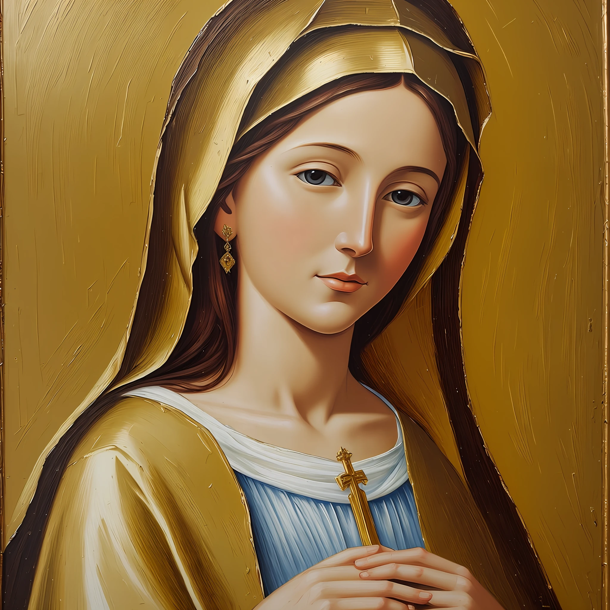 Virgin Mary, Catholic saint, oil painting. --auto --s2