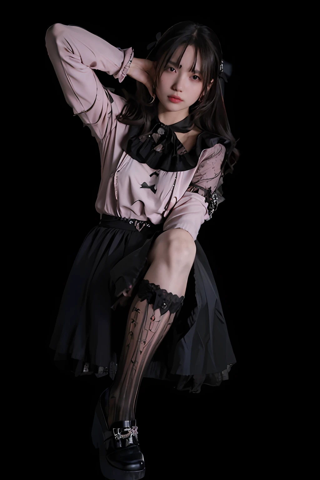 best quality, masterpiece, ultra high res, 8K, raw, (photo realistic:1.4), sharp focus, 1 girl, (detailed background:1.5),