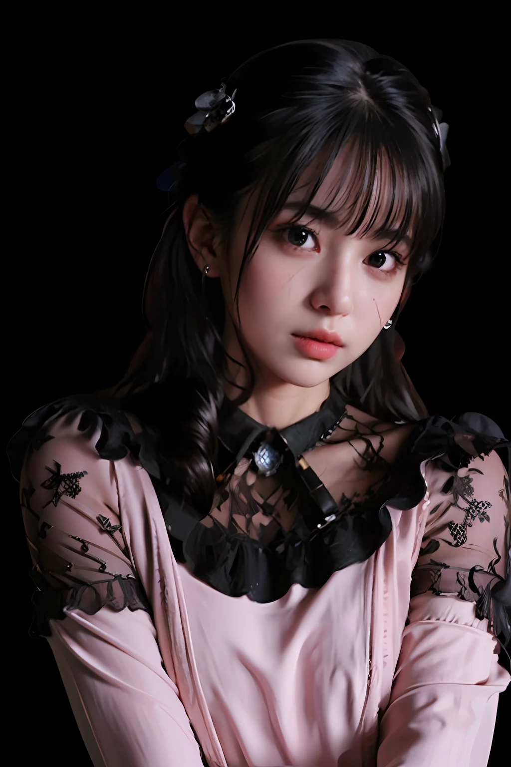 best quality, masterpiece, ultra high res, 8K, raw, (photo realistic:1.4), sharp focus, 1 girl, (detailed background:1.5),