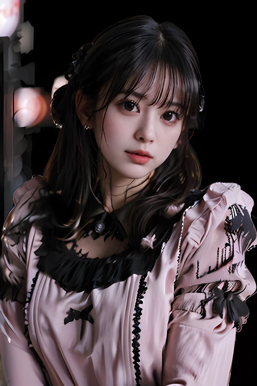 best quality, masterpiece, ultra high res, 8K, raw, (photo realistic:1.4), sharp focus, 1 girl, (detailed background:1.5), (tokyo street:1.3)