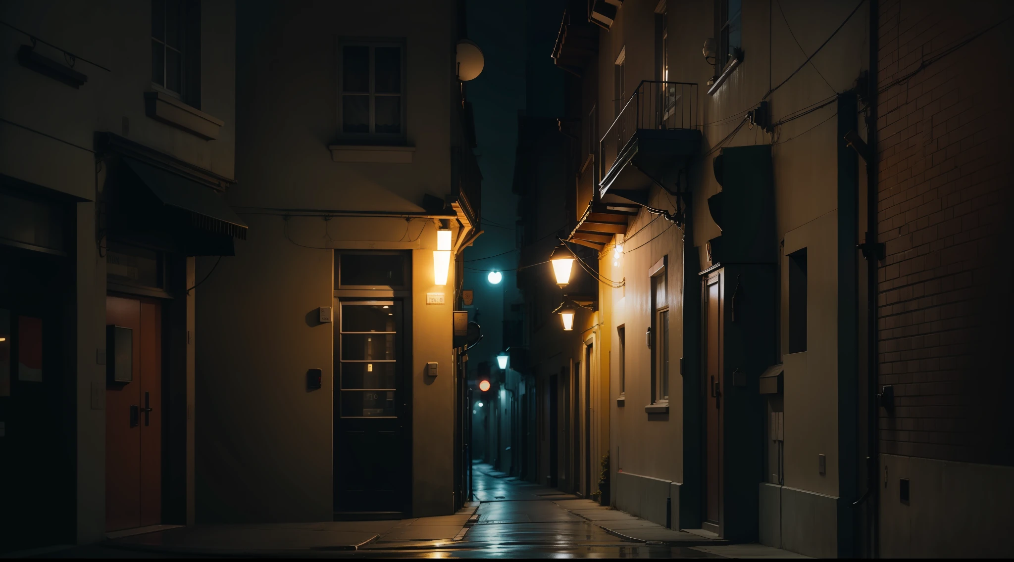 Night, street, window