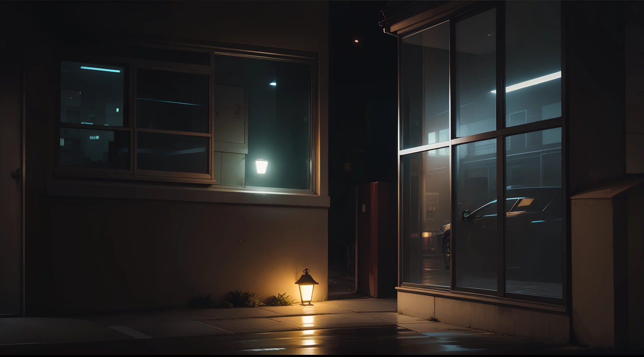 Night, street, window