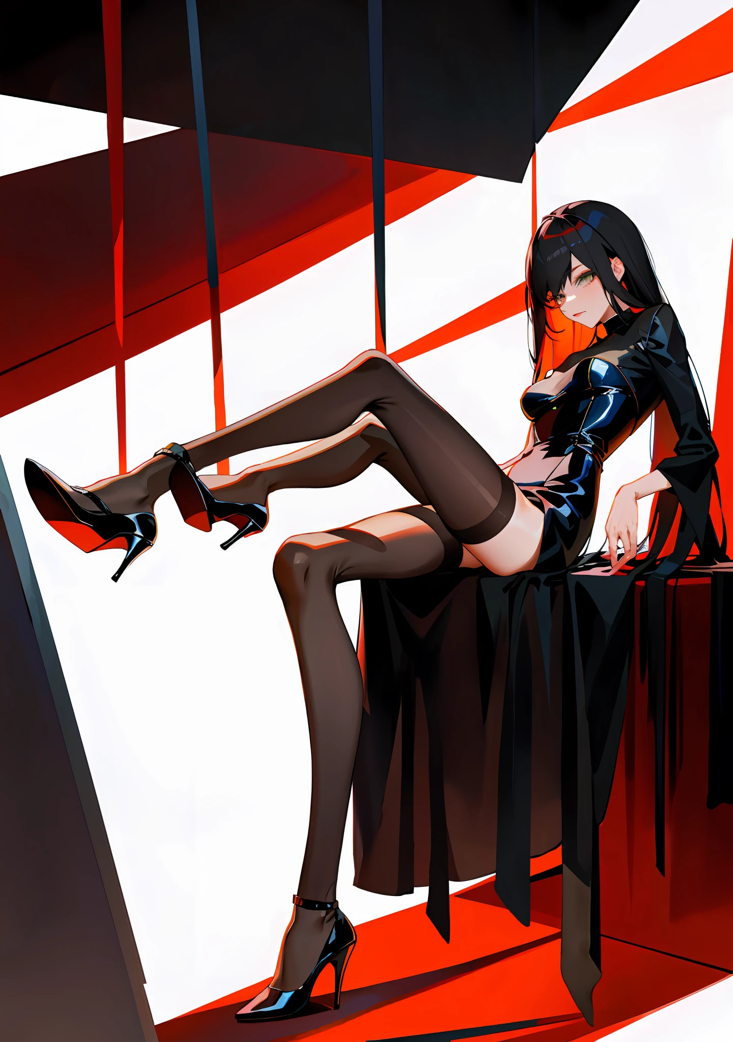 Long legs, beauty, stockings, high heels, tight bondage
