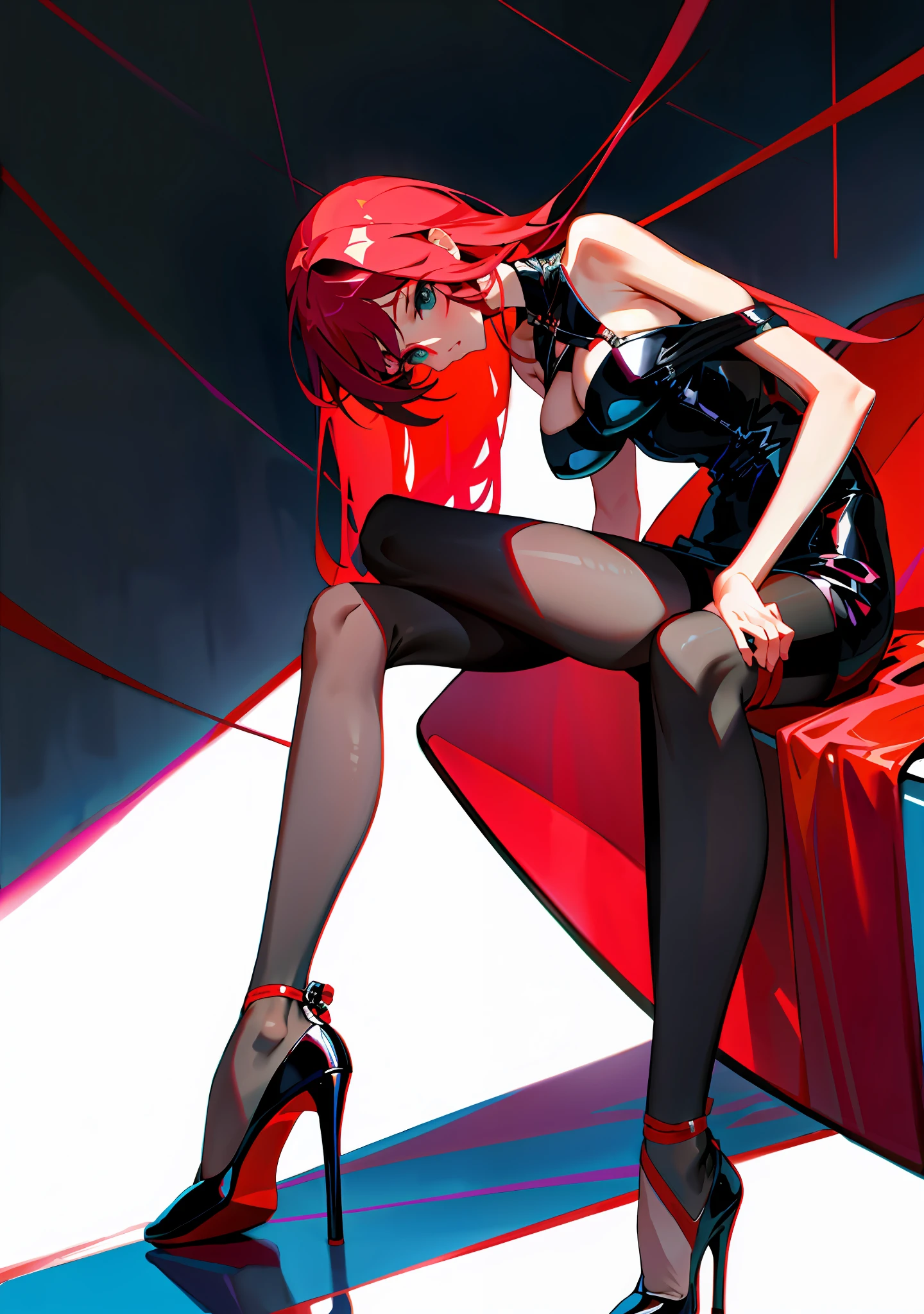 Long legs, beauty, stockings, high heels, tight bondage