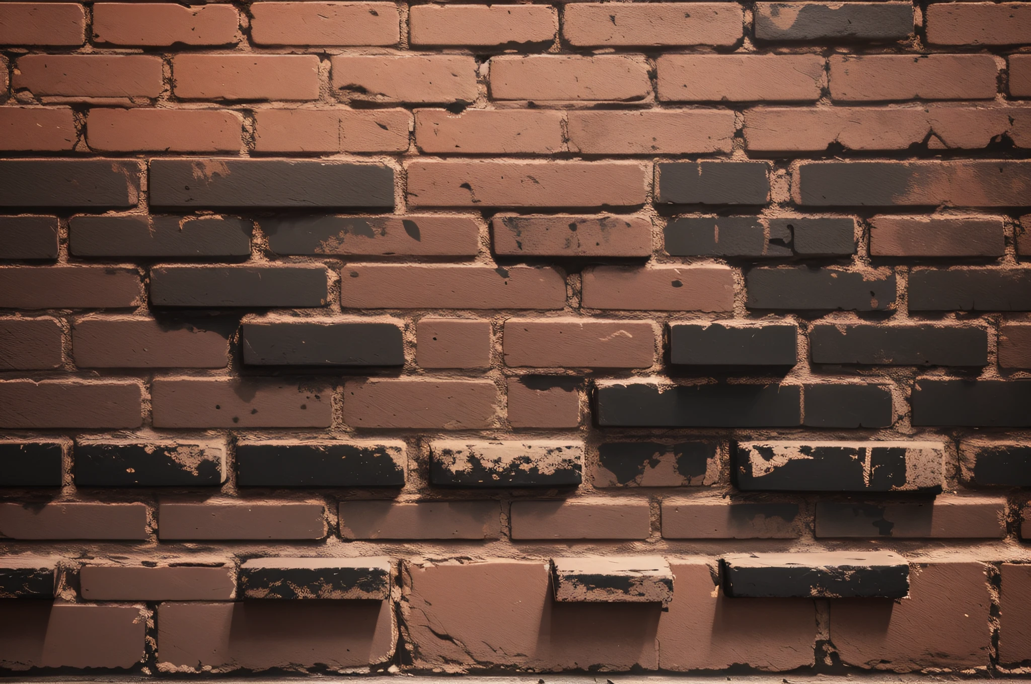 Texture of a black painted brick wall as a background --auto --s2