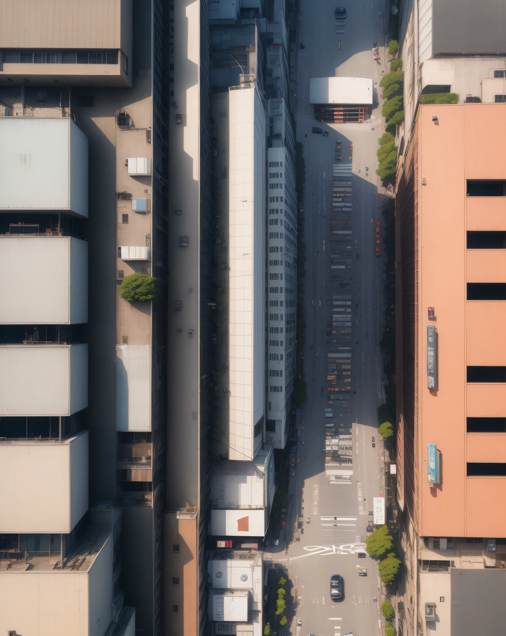Ariel shot of Shibuya street, Hayao Miyazaki --ar 16:9 --style scenic -- niji 5