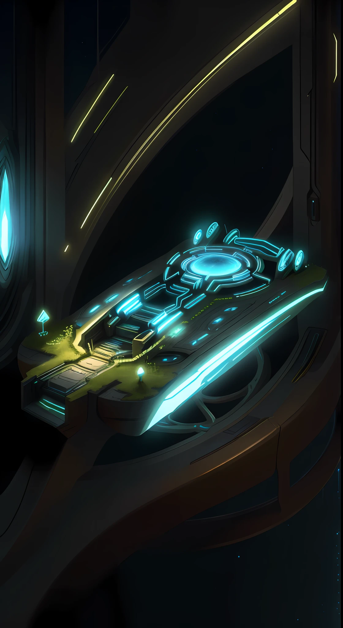 Mobile, ProtossAI, No Man, Tech, Close-up, Sci-Fi Scene, Ground, Flat