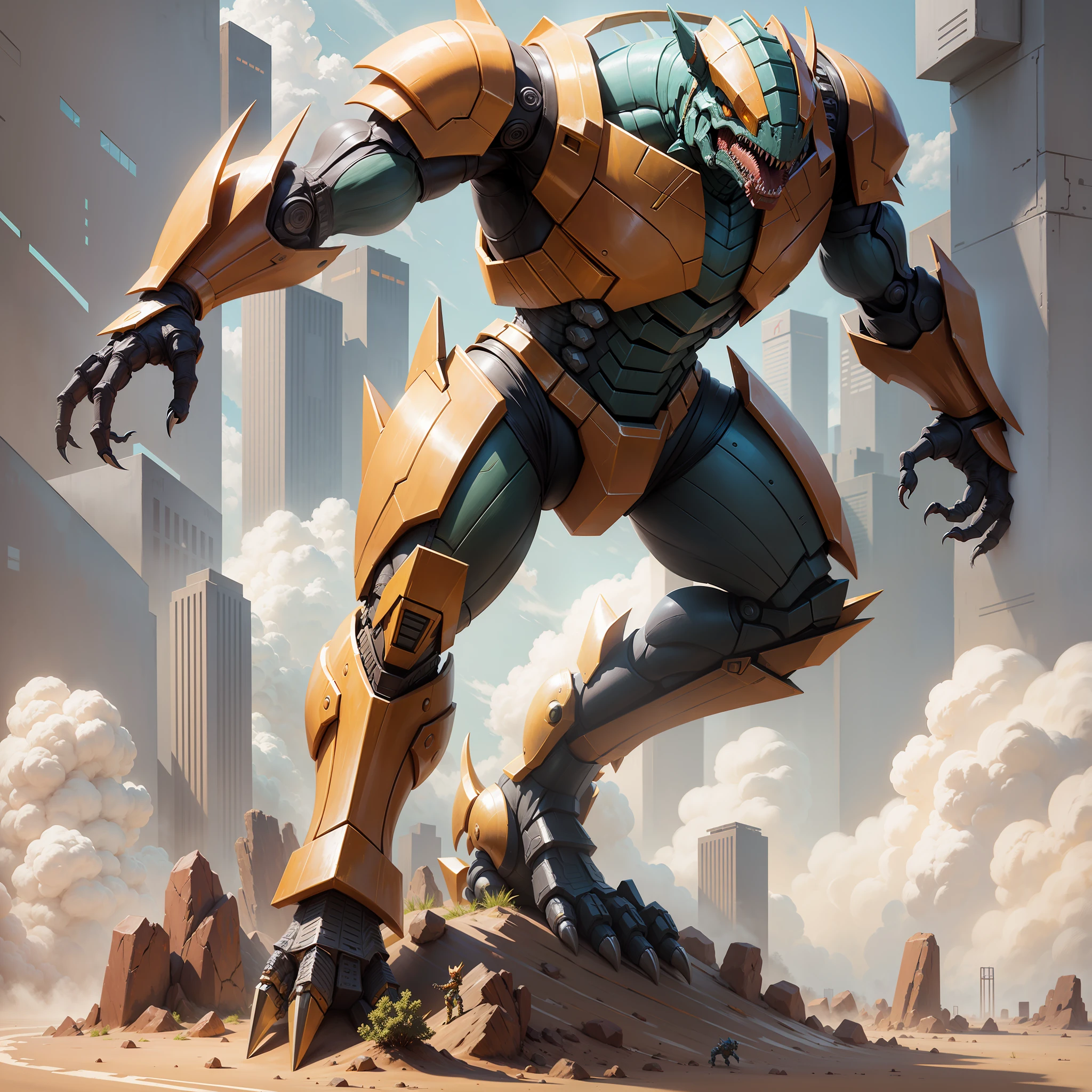 Full-body Dinobot with only two arms, two legs