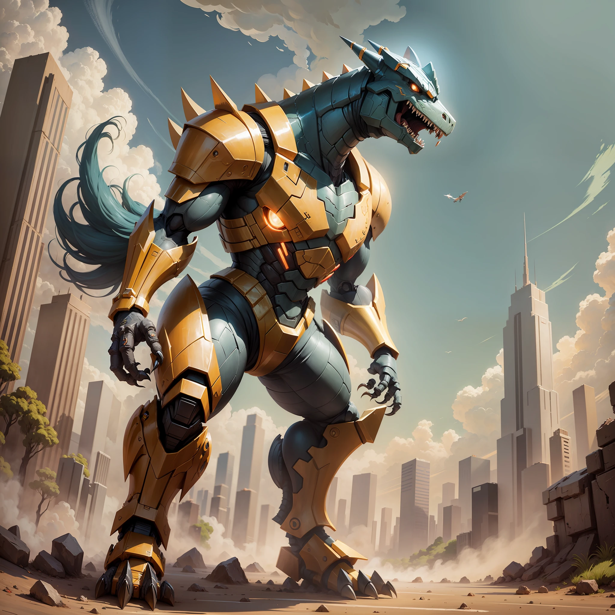 Full-body Dinobot with only two arms, two legs