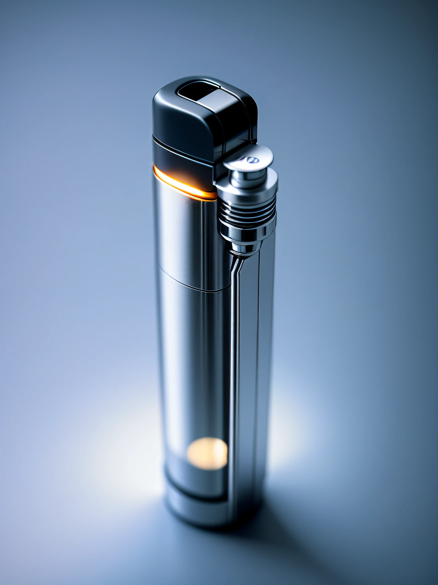 Product image of a lighter, film, edge light, 4k texture, soft cinematic light, adobe lightroom, photolab, HDR, very detailed, clear focus, soothing tones, ultra-detailed, low contrast, soft cinematic light, exposure blending, HDR,